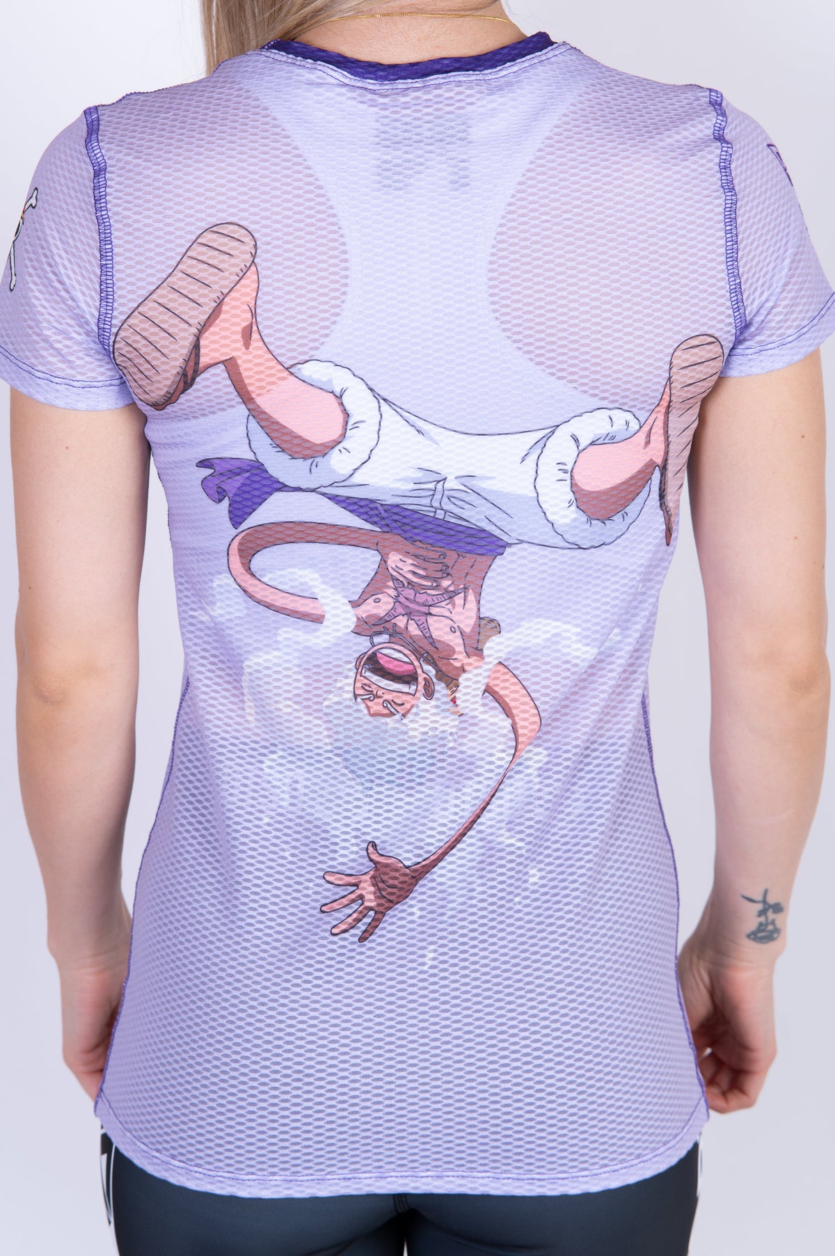 OTSO Damen Kurzarm-Funktionsshirt - One piece egghead luffy gear5 purple – Produktansicht 10