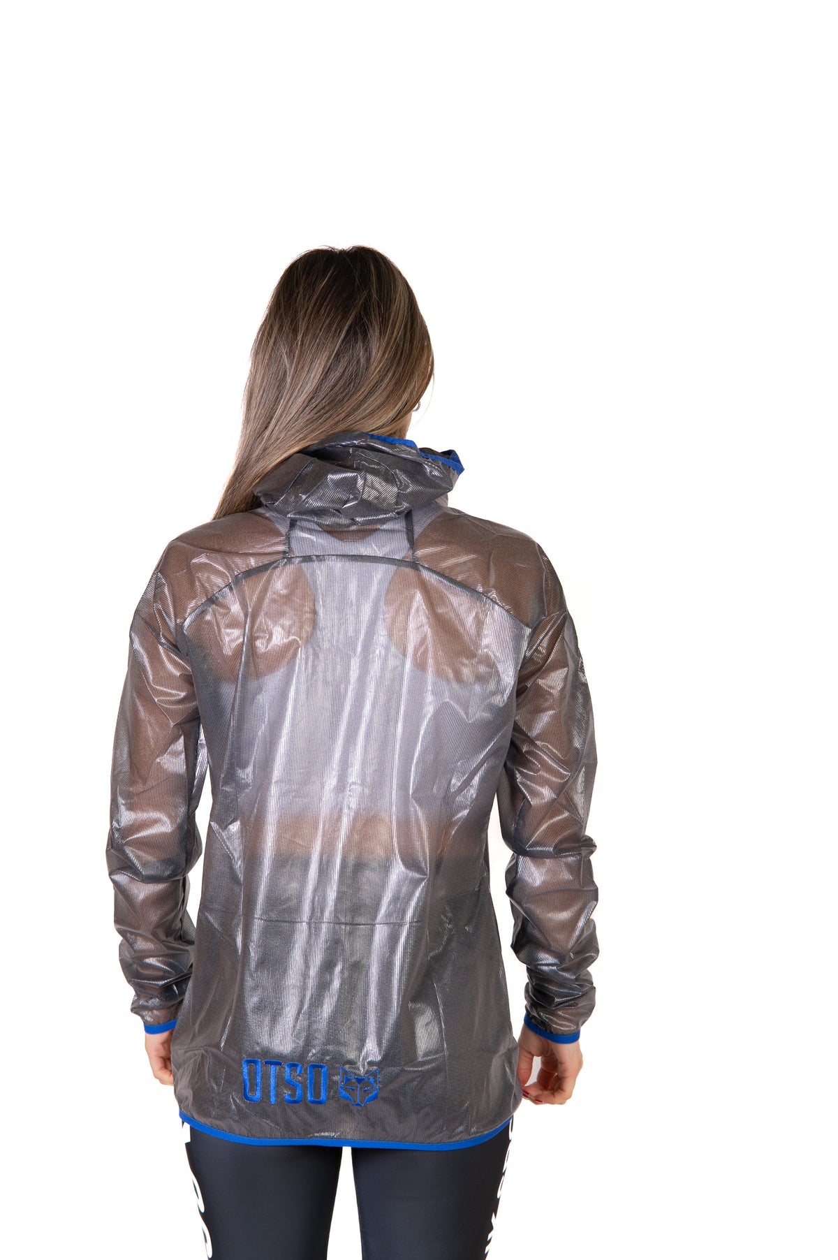OTSO Wasserdichte Laufjacke - Black & Royal Blue – Produktansicht 15