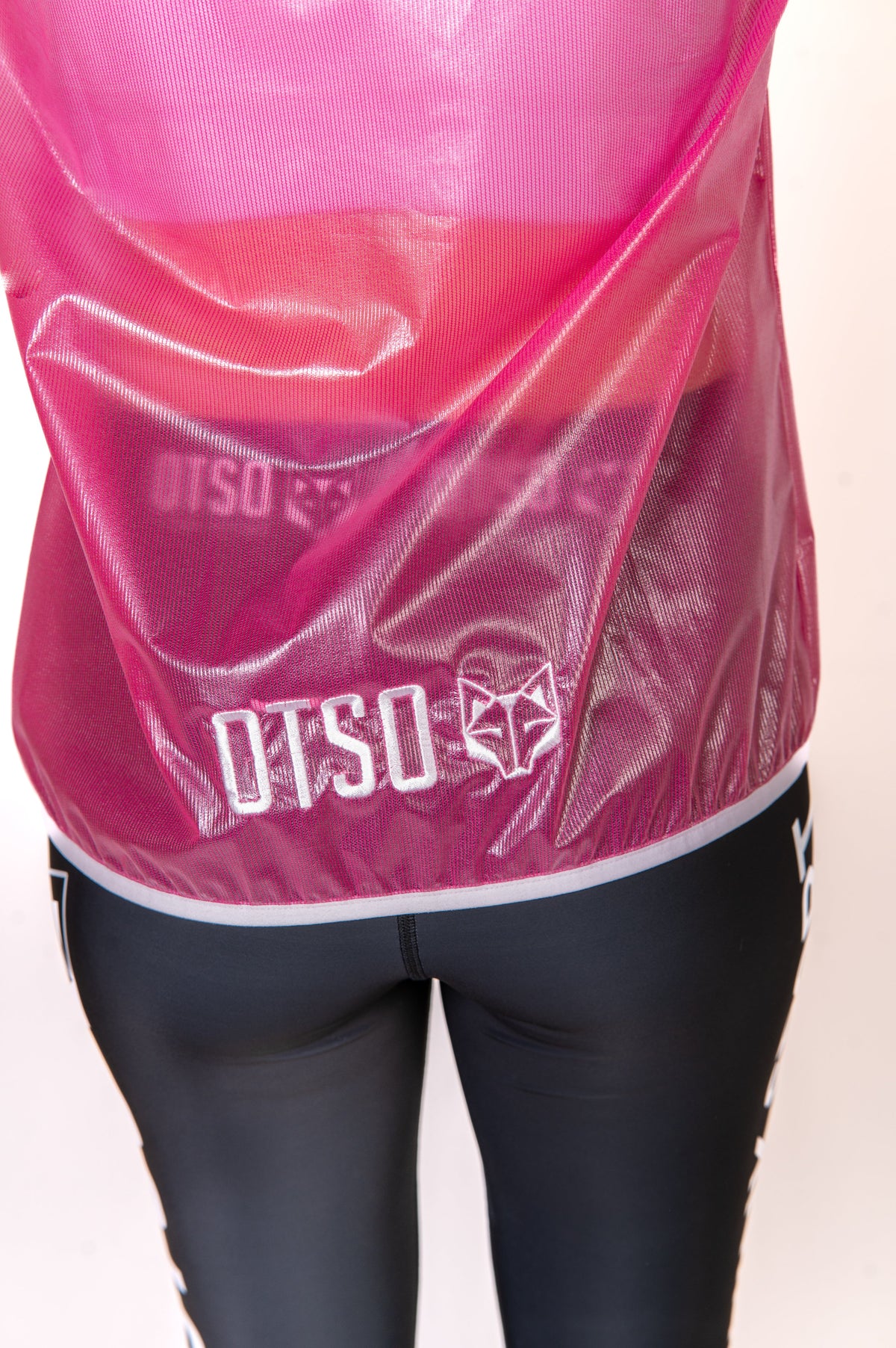 OTSO Wasserdichte Laufjacke - Fluo Pink & White – Produktansicht 12