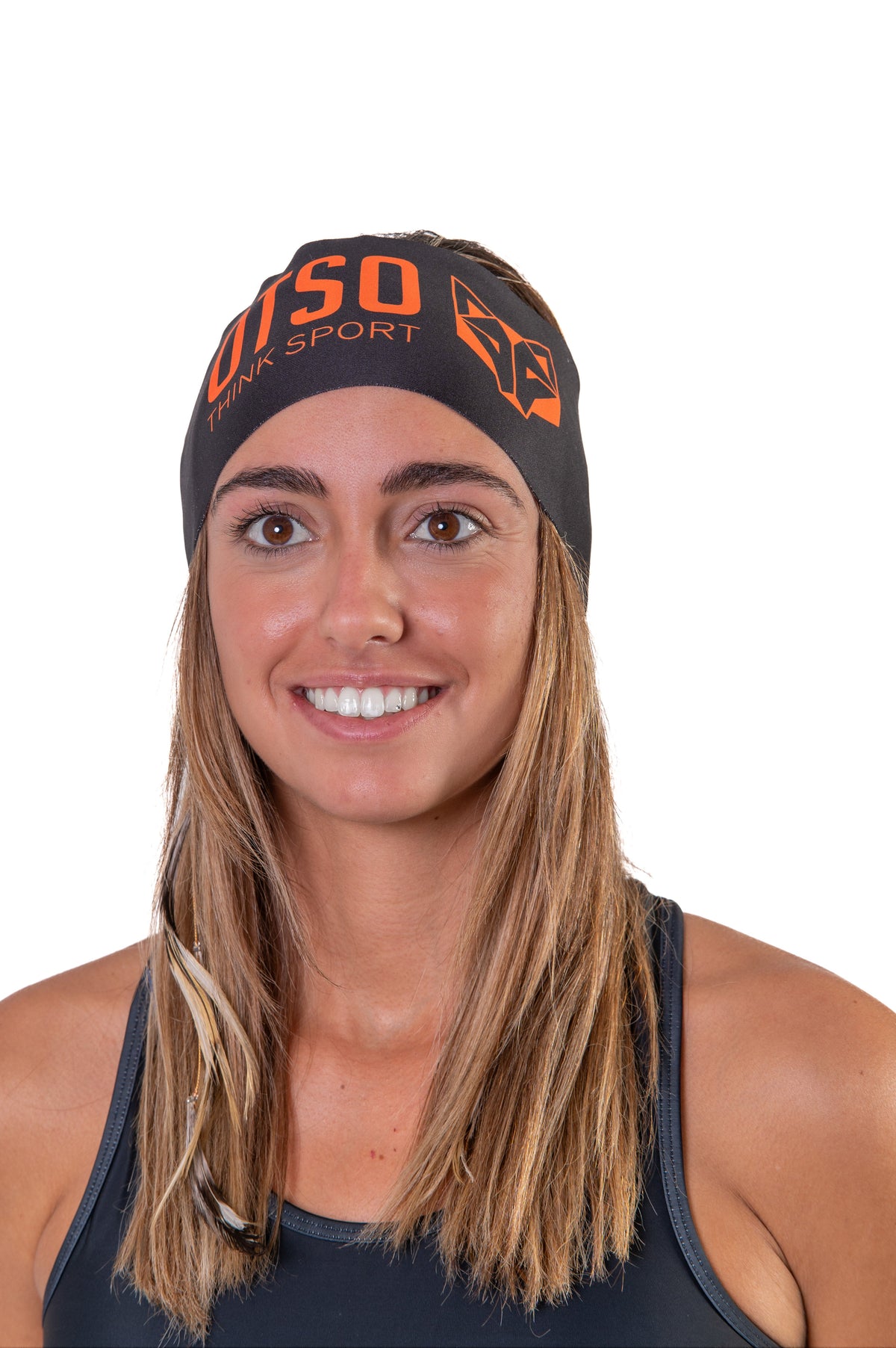 OTSO Sport-Stirnband - OTSO Sport Black / Fluo Orange – Produktansicht 4