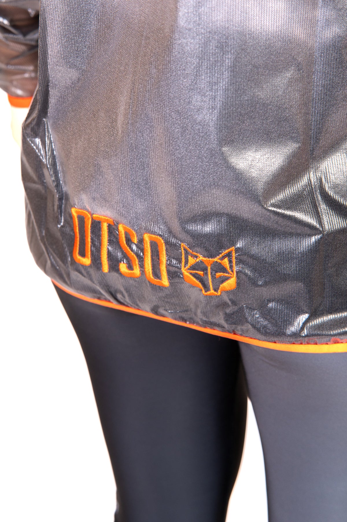 OTSO Wasserdichte Laufjacke - Black & Fluo Orange – Produktansicht 18