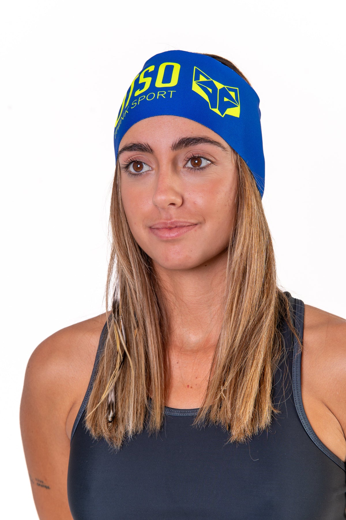 OTSO Sport-Stirnband - OTSO Sport Electric Blue / Fluo Yellow – Produktansicht 4