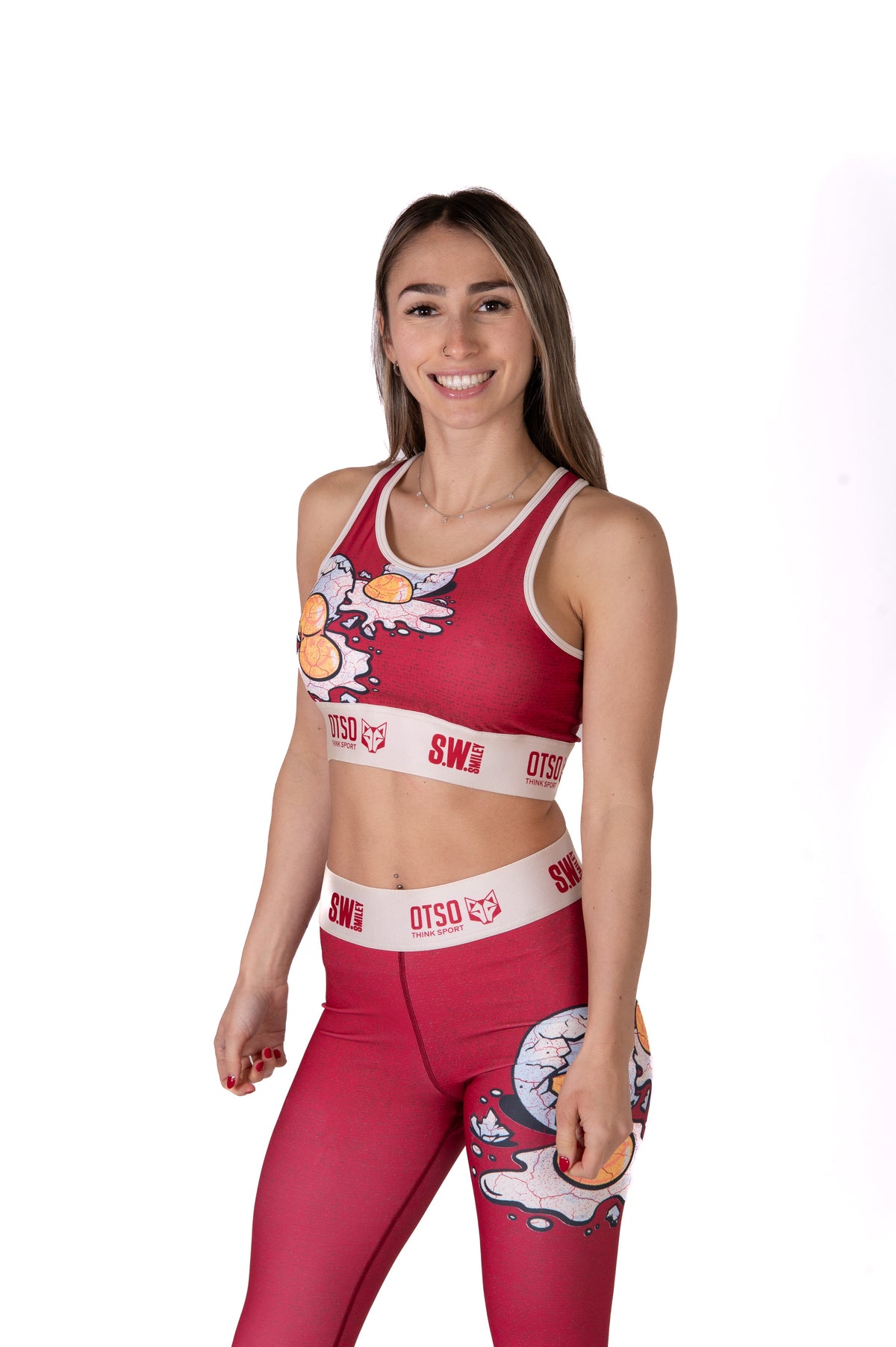 OTSO Damen Sportleggings - S.W.Smiley Concrete Canvas Egg – Produktansicht 5