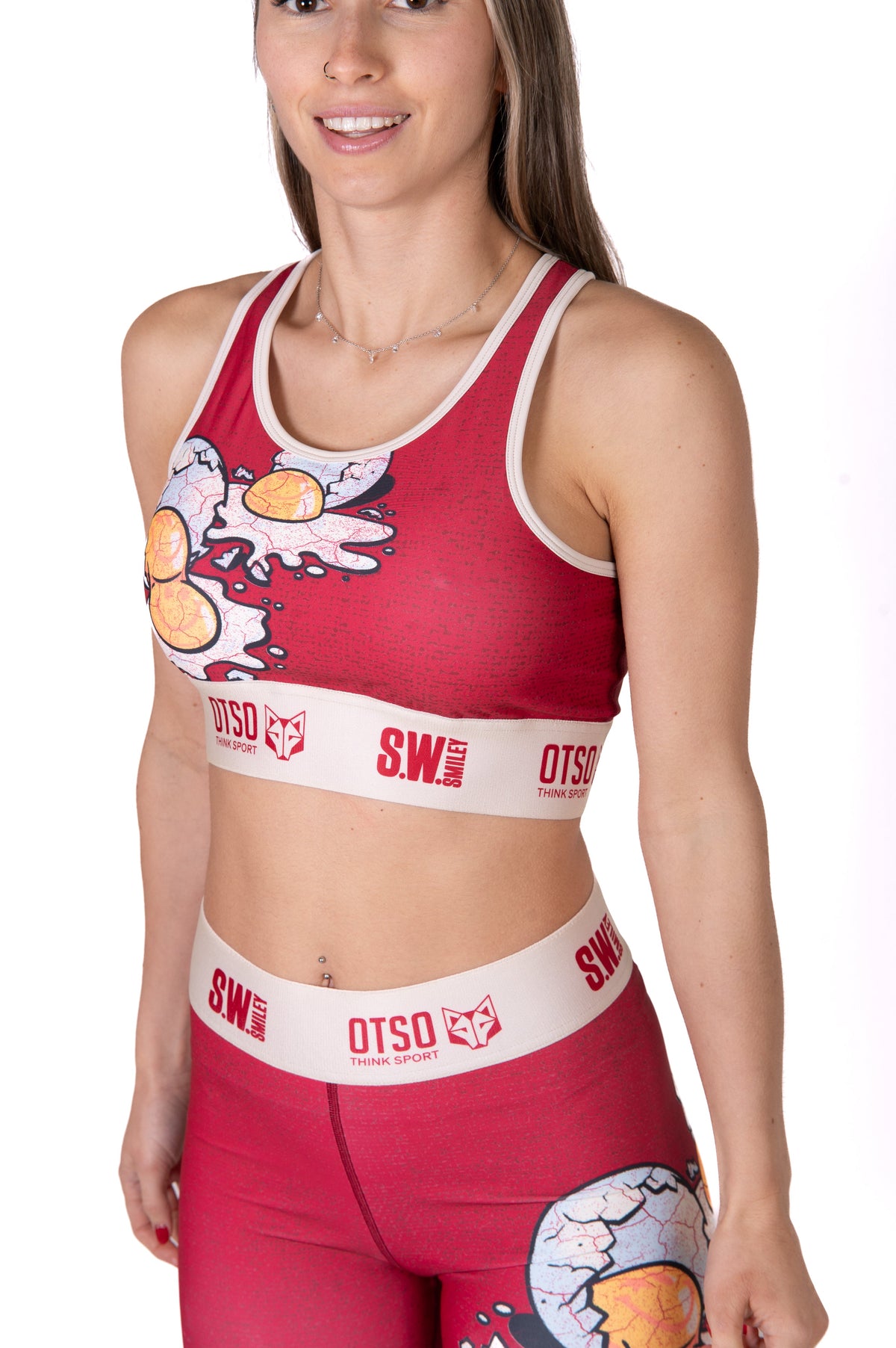 OTSO Damen Sporttop - S.W.Smiley Concrete Canvas Egg – Produktansicht 3