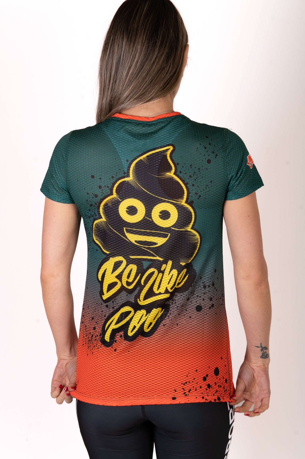 OTSO Damen Kurzarm-Funktionsshirt - Emoji Be like Poo – Produktansicht 9