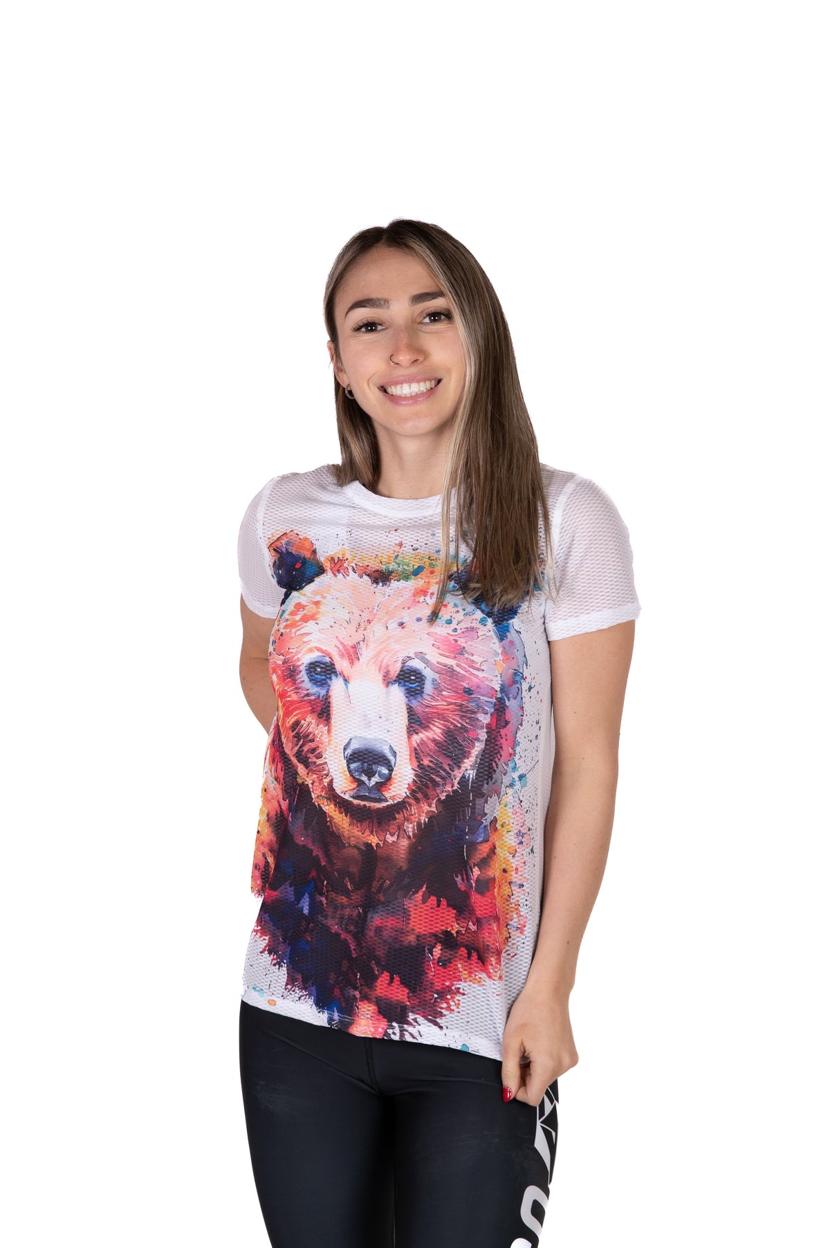 OTSO Damen Kurzarm-Funktionsshirt - Be Wild Bear – Produktansicht 3