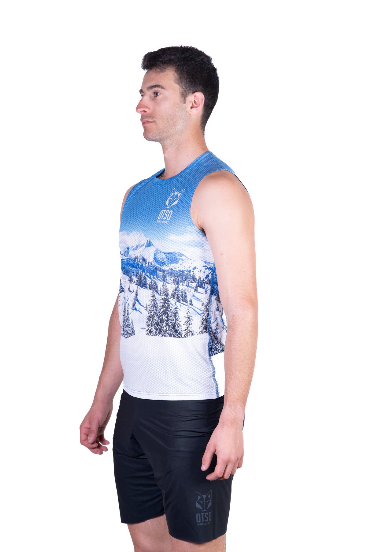 OTSO Herren Lauf-Tanktop - Snow Forest – Produktansicht 6