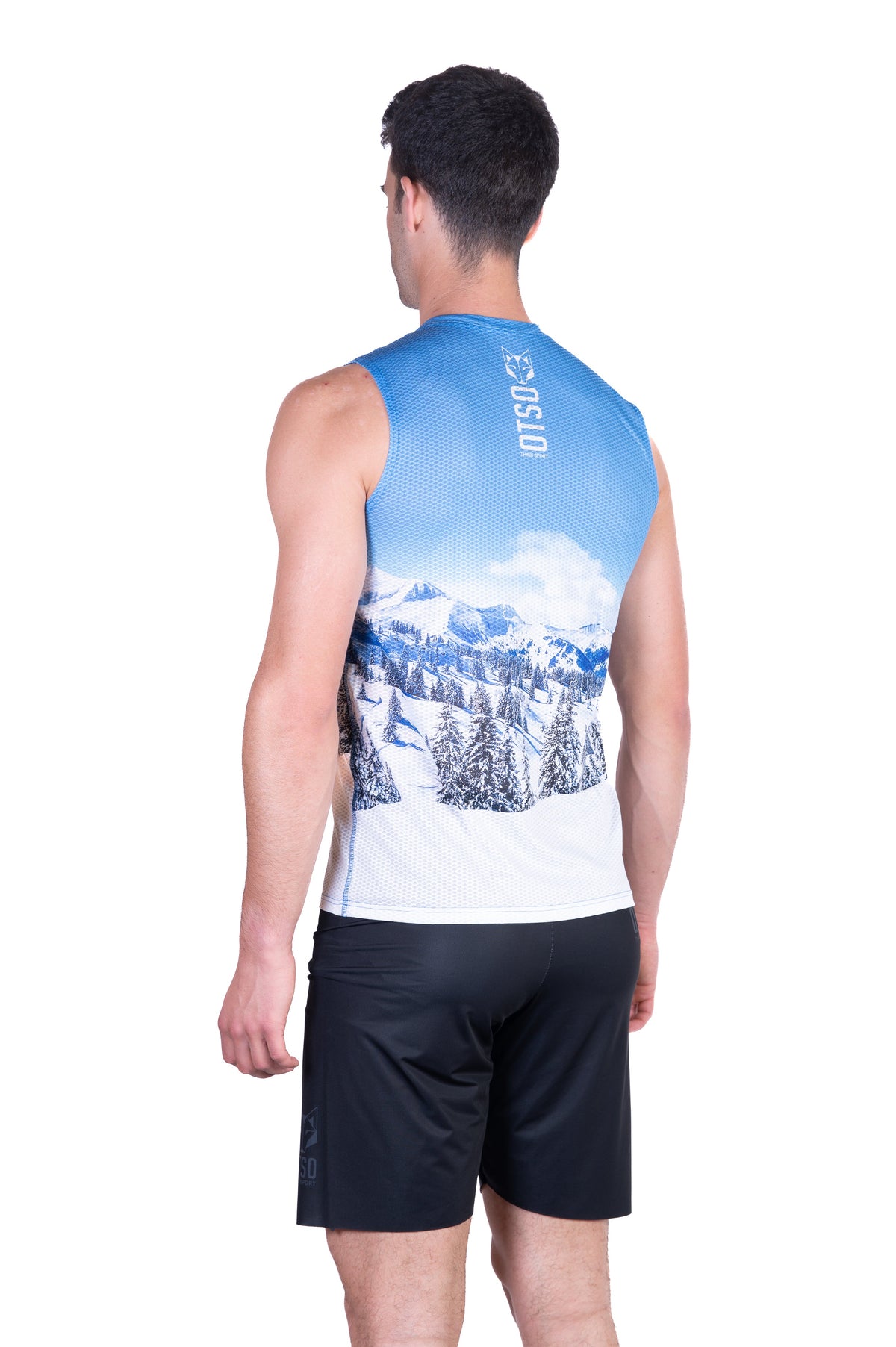 OTSO Herren Lauf-Tanktop - Snow Forest – Produktansicht 7