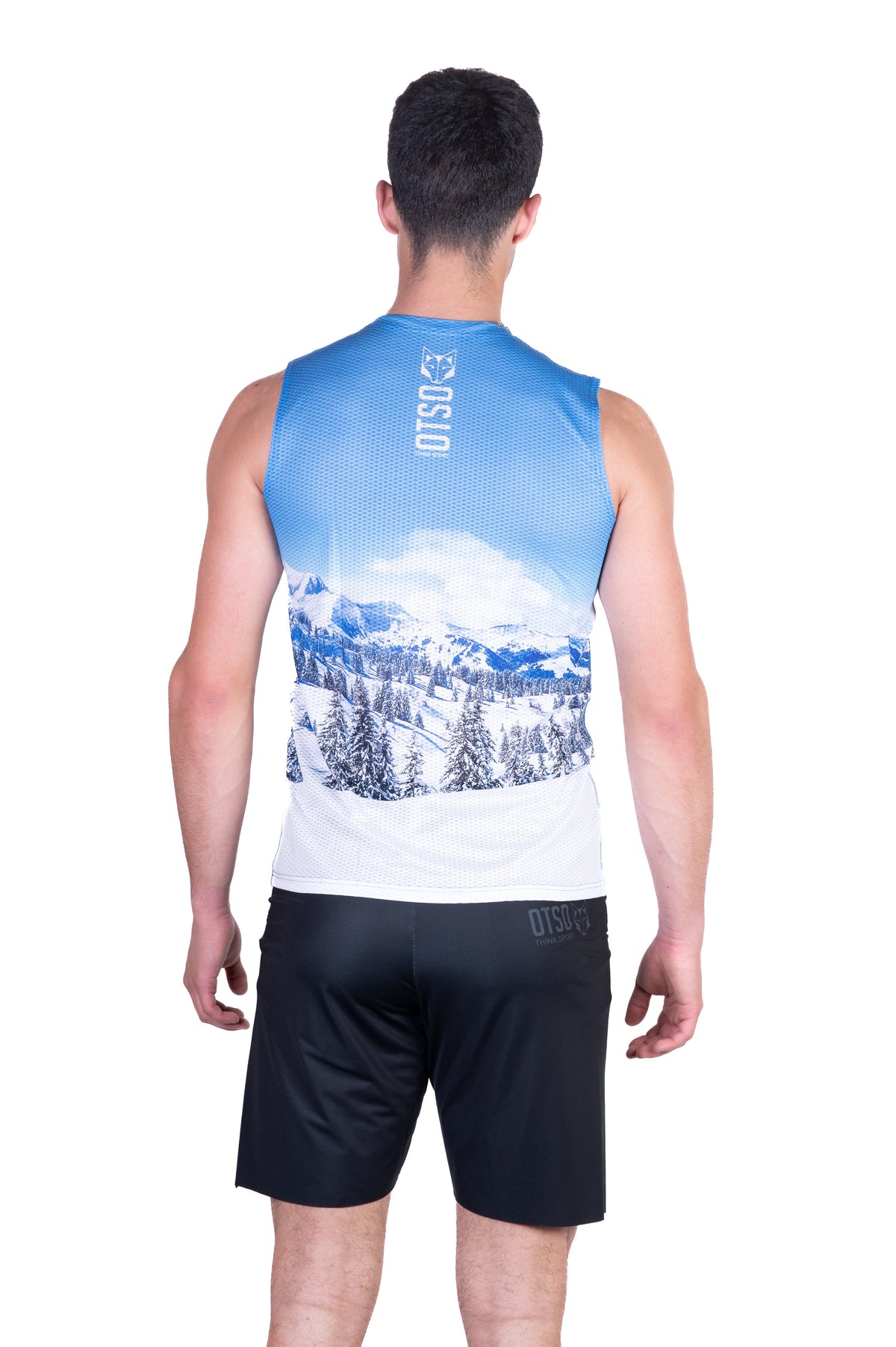 OTSO Herren Lauf-Tanktop - Snow Forest – Produktansicht 8