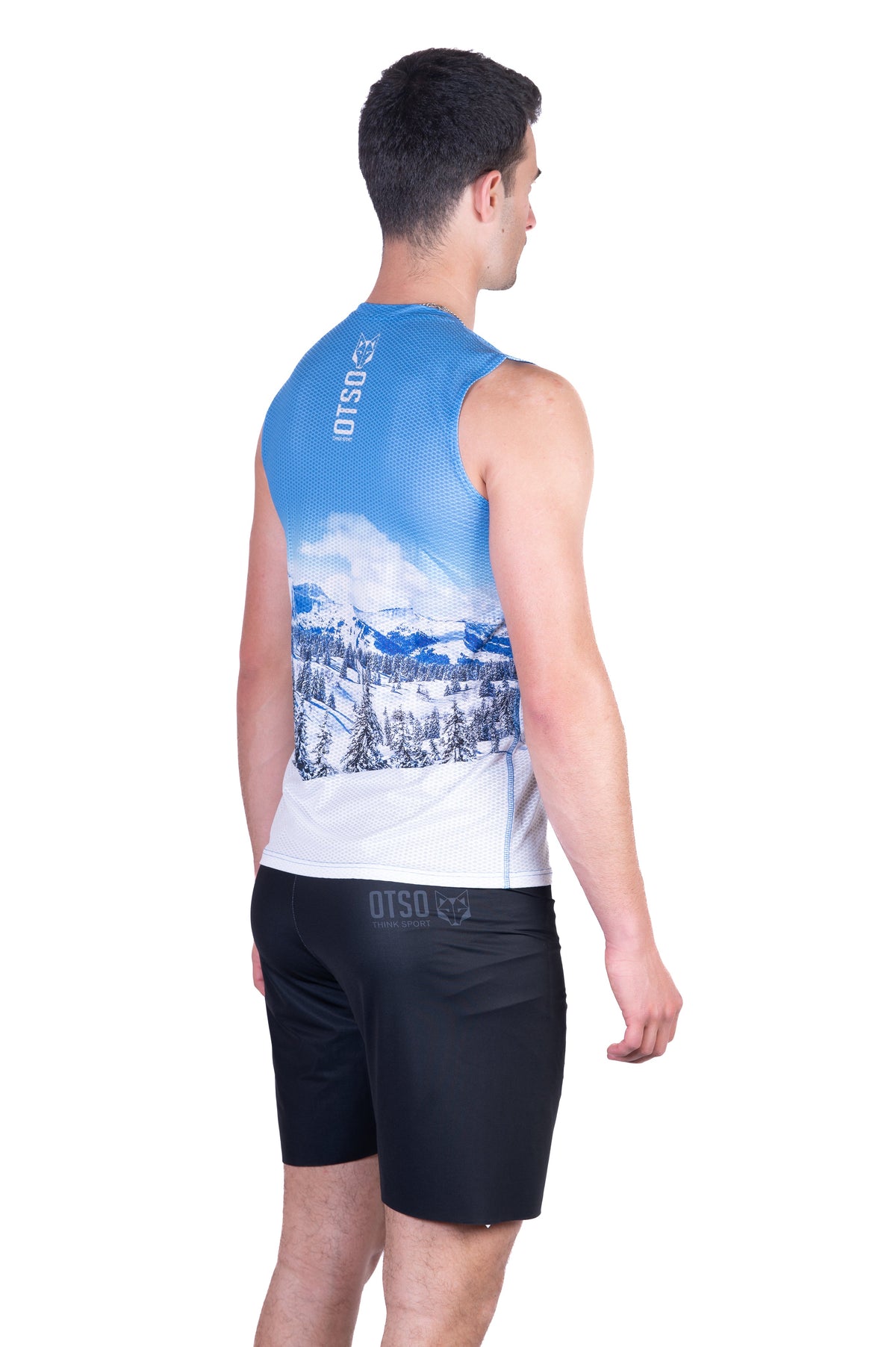 OTSO Herren Lauf-Tanktop - Snow Forest – Produktansicht 5