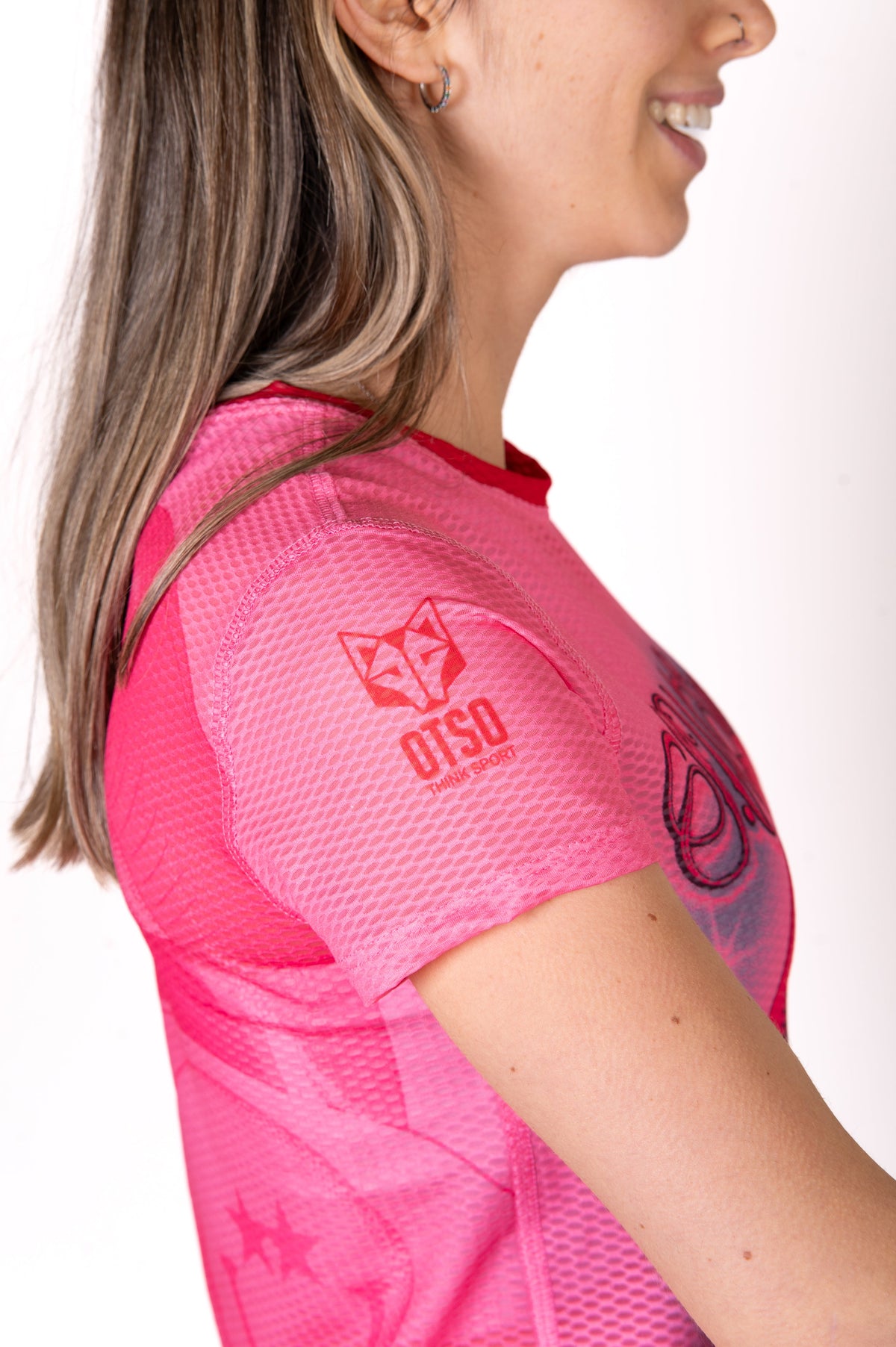 OTSO Damen Kurzarm-Funktionsshirt - S.W.Smiley Hella Good – Produktansicht 10