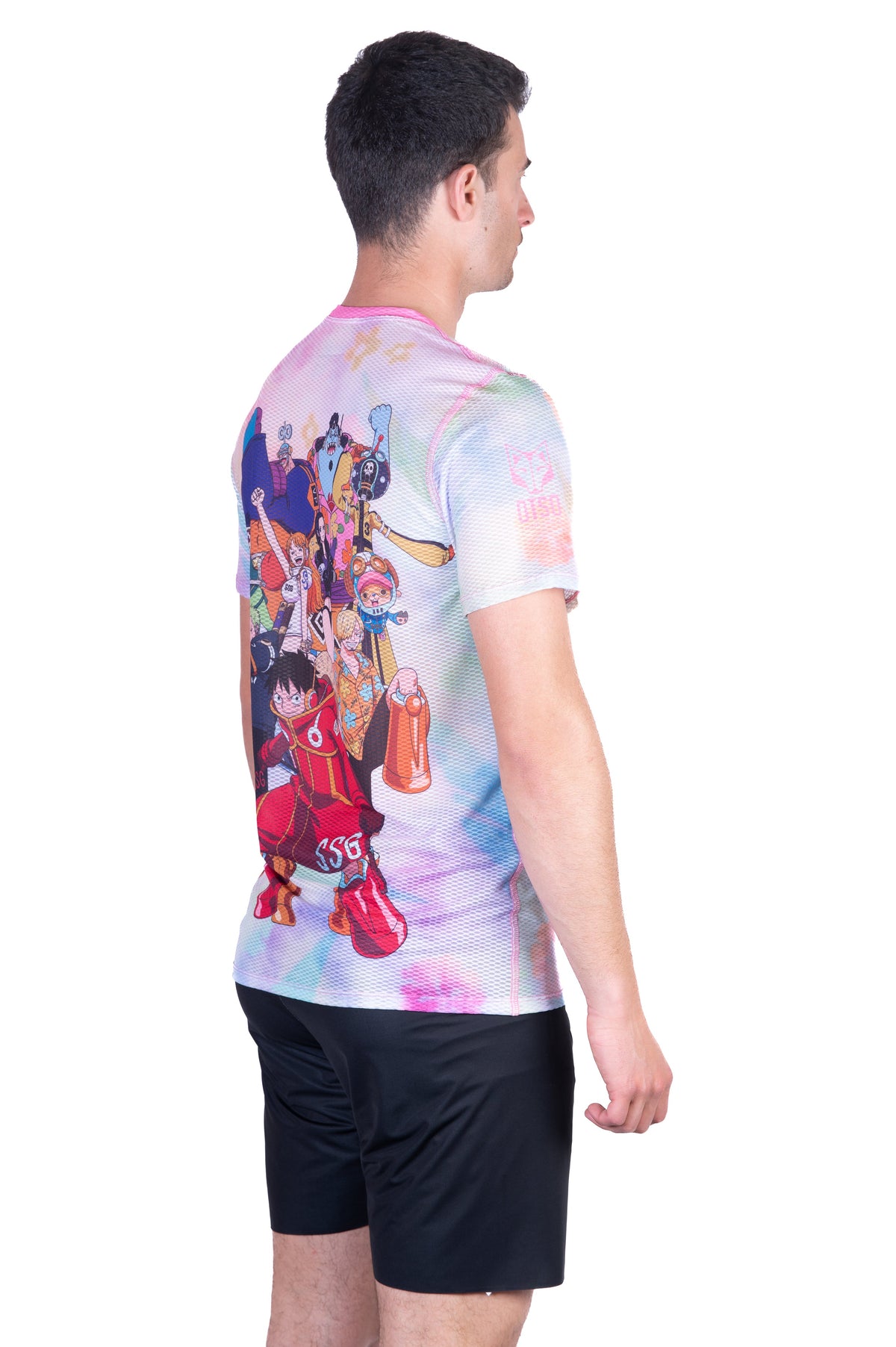 OTSO Herren Kurzarm-Funktionsshirt - One piece egghead luffy and the crew pink – Produktansicht 8