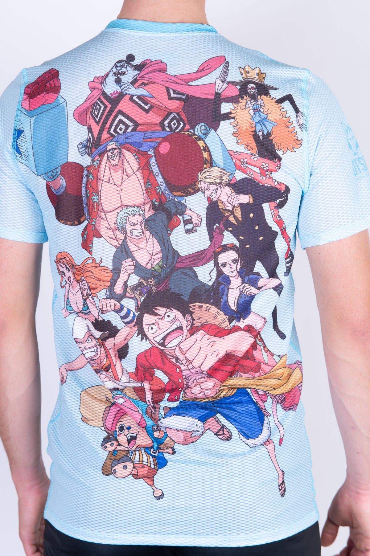 OTSO Herren Kurzarm-Funktionsshirt - One piece fishman straw hat crew turquoise – Produktansicht 11