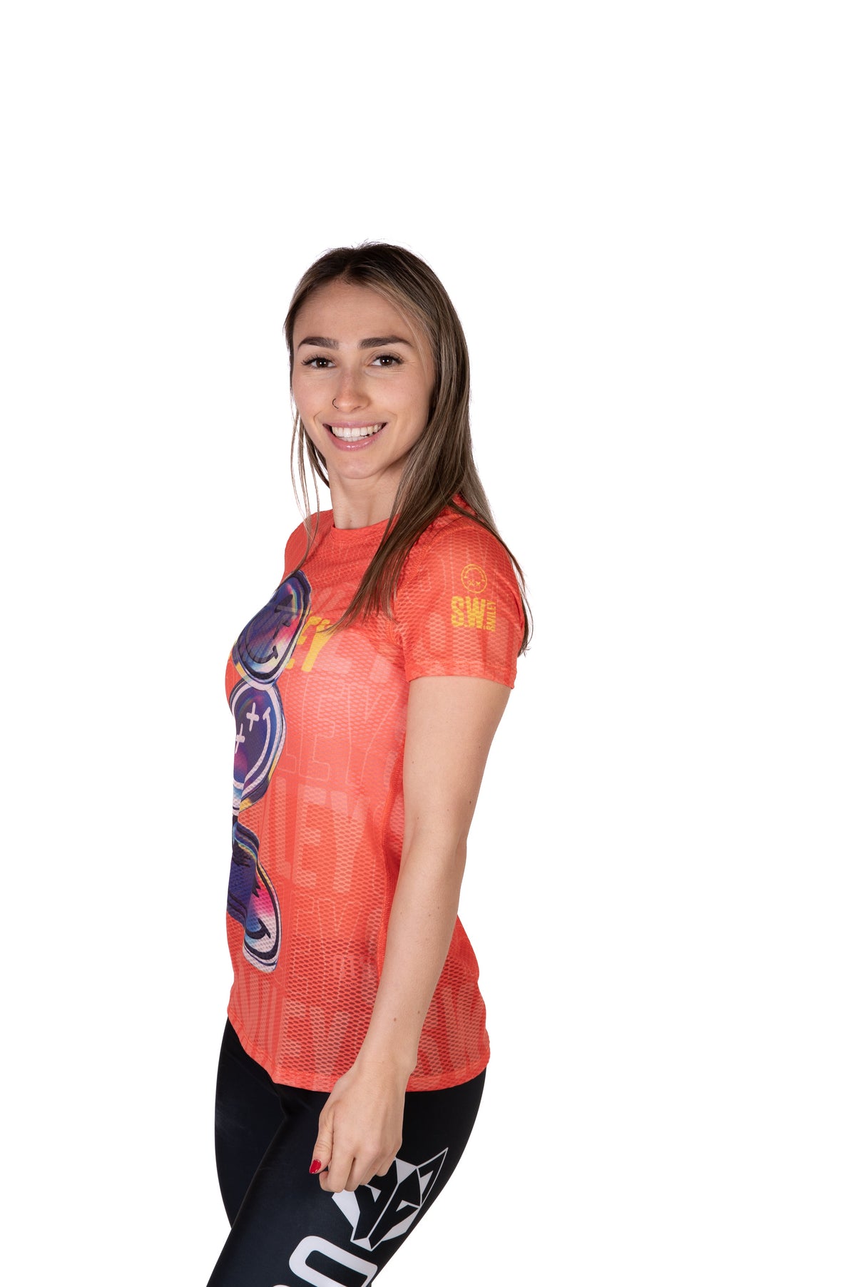 OTSO Damen Kurzarm-Funktionsshirt - S.W.Smiley Sensoral Shimmer – Produktansicht 5