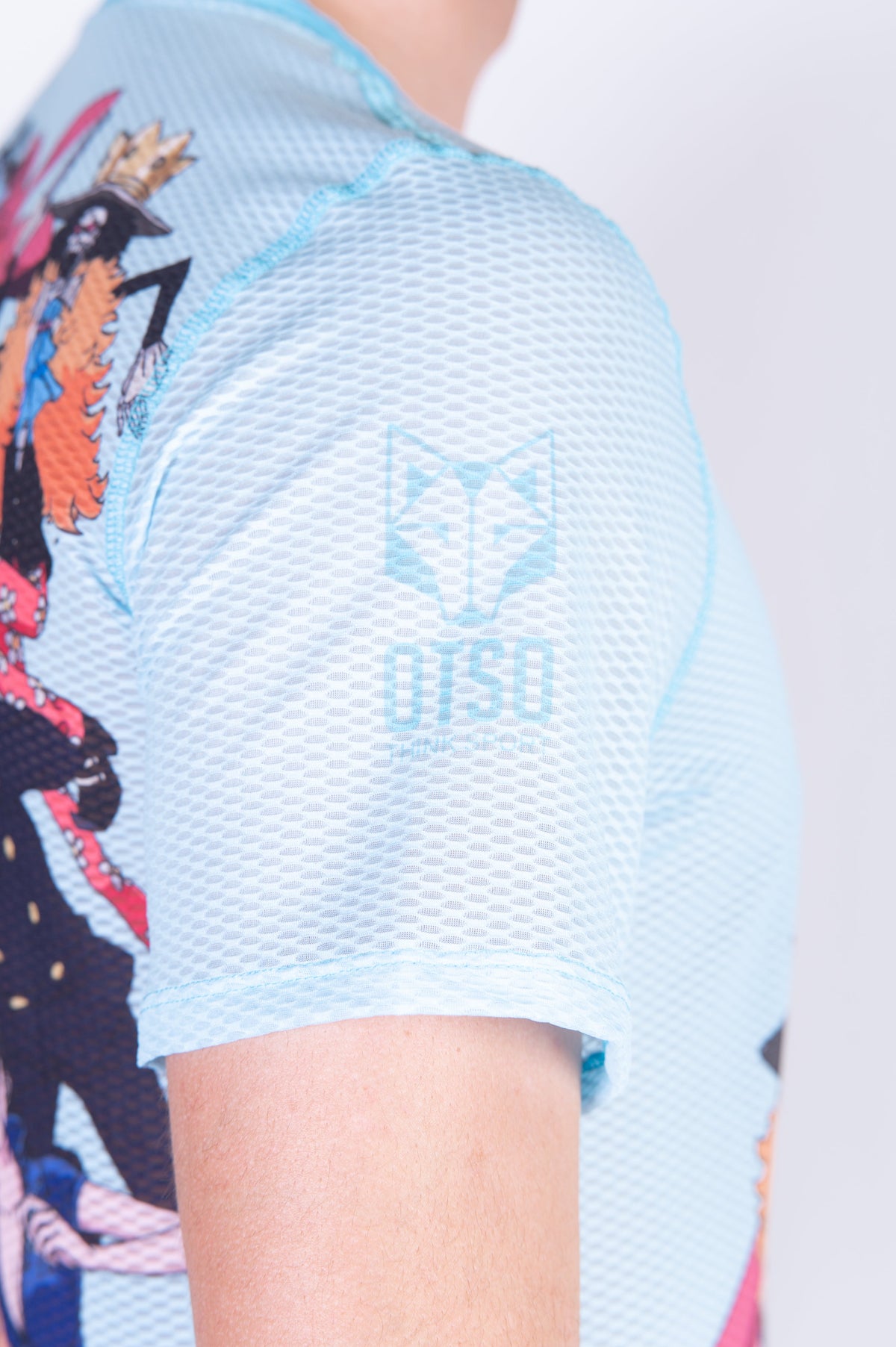OTSO Herren Kurzarm-Funktionsshirt - One piece fishman straw hat crew turquoise – Produktansicht 12