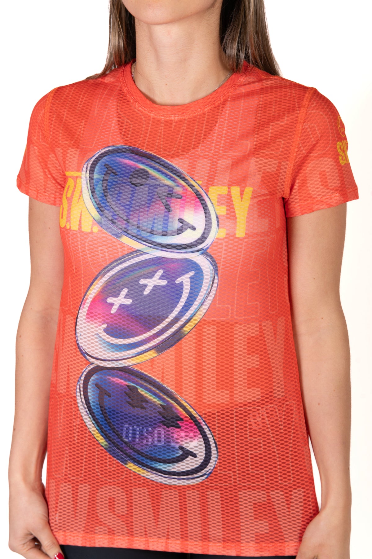 OTSO Damen Kurzarm-Funktionsshirt - S.W.Smiley Sensoral Shimmer – Produktansicht 9