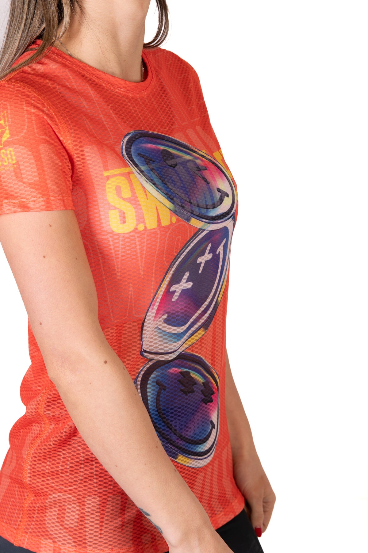 OTSO Damen Kurzarm-Funktionsshirt - S.W.Smiley Sensoral Shimmer – Produktansicht 8