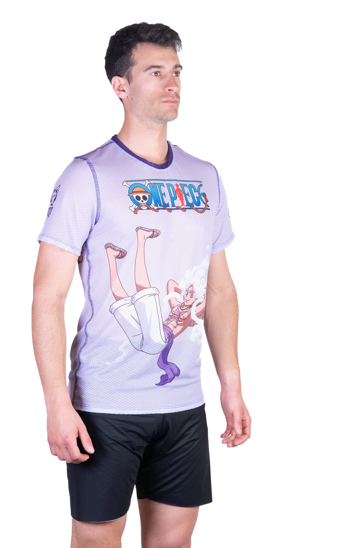 OTSO Herren Kurzarm-Funktionsshirt - One piece egghead luffy gear5 purple – Produktansicht 4
