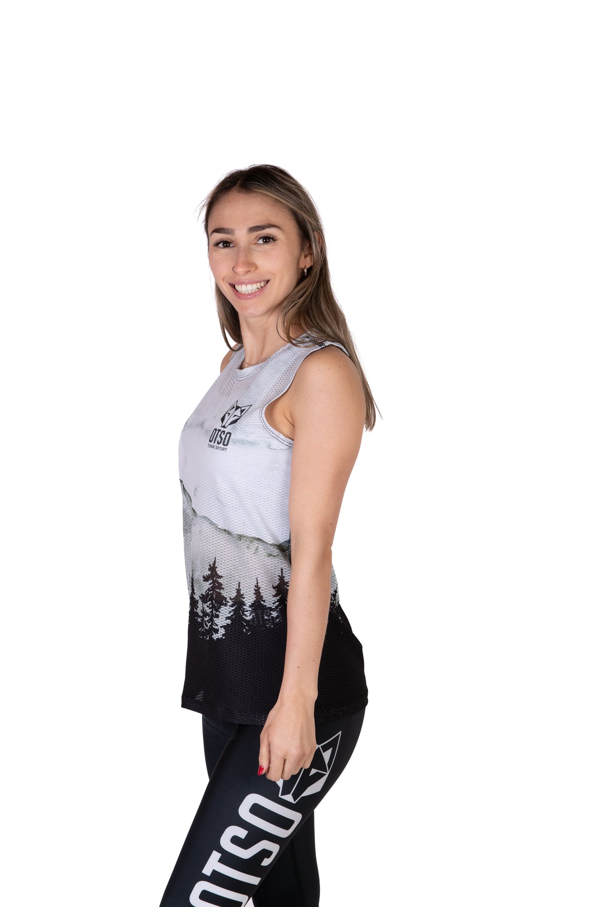 OTSO Damen Lauf-Singlet - Green Forest – Produktansicht 5