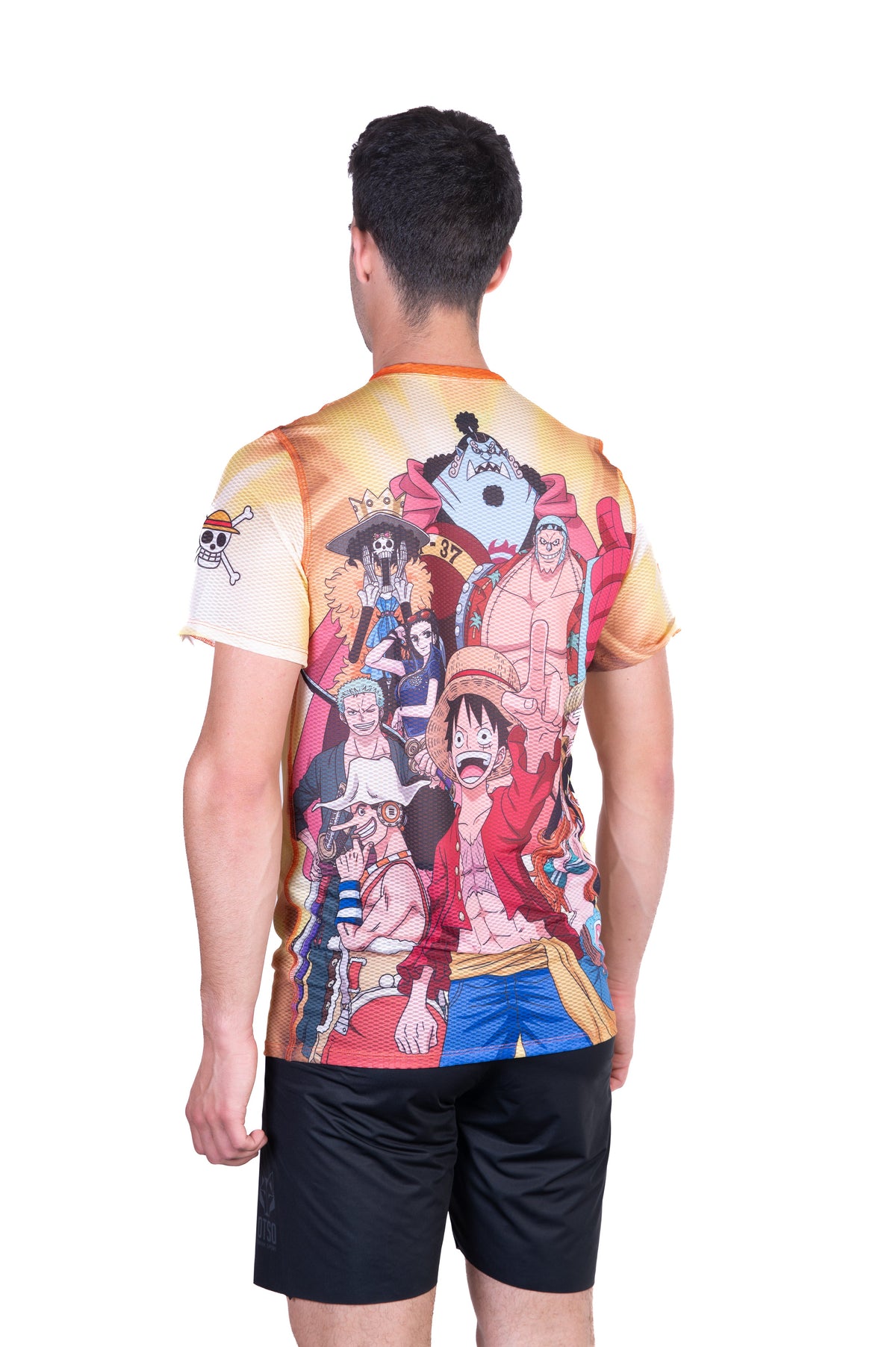 OTSO Herren Kurzarm-Funktionsshirt - One piece fishman straw hat crew yellow – Produktansicht 7