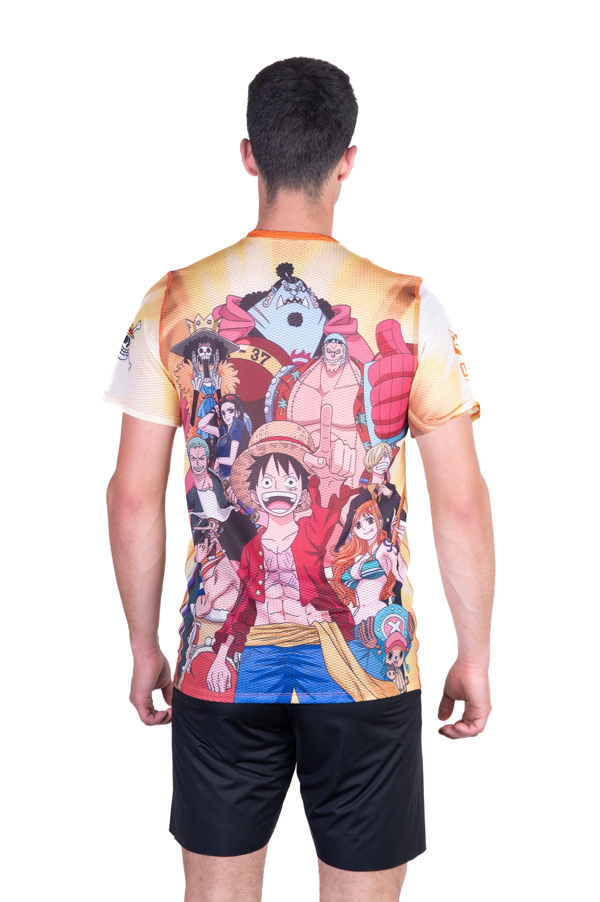 OTSO Herren Kurzarm-Funktionsshirt - One piece fishman straw hat crew yellow – Produktansicht 8