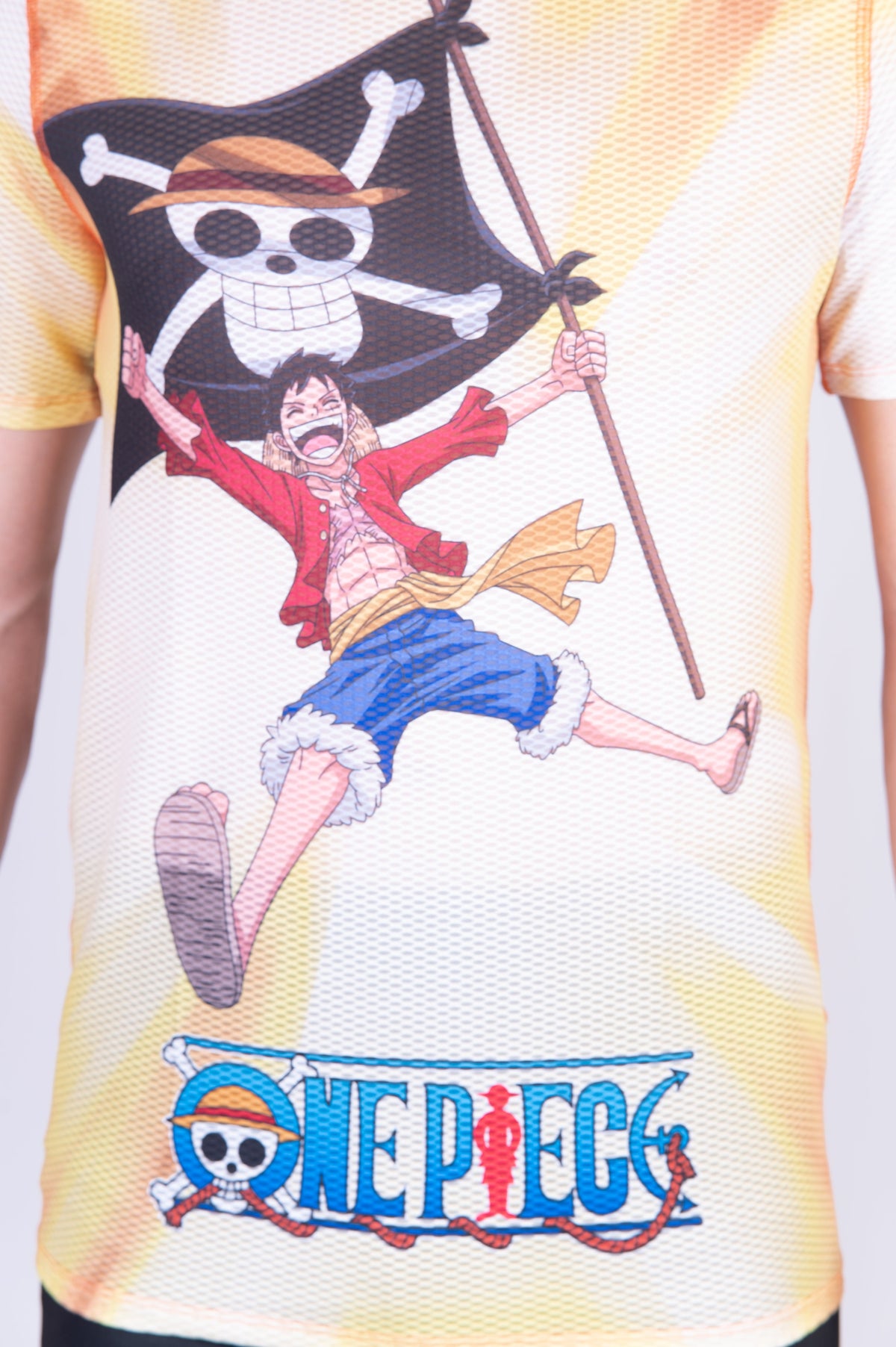 OTSO Herren Kurzarm-Funktionsshirt - One piece fishman straw hat crew yellow – Produktansicht 9