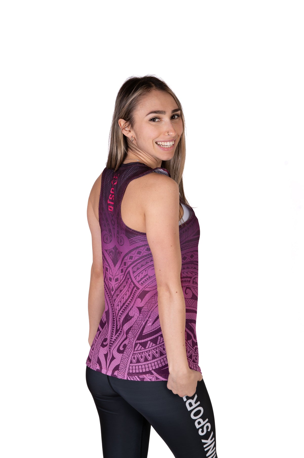 OTSO Damen Lauf-Singlet - Maori Bordeau – Produktansicht 5