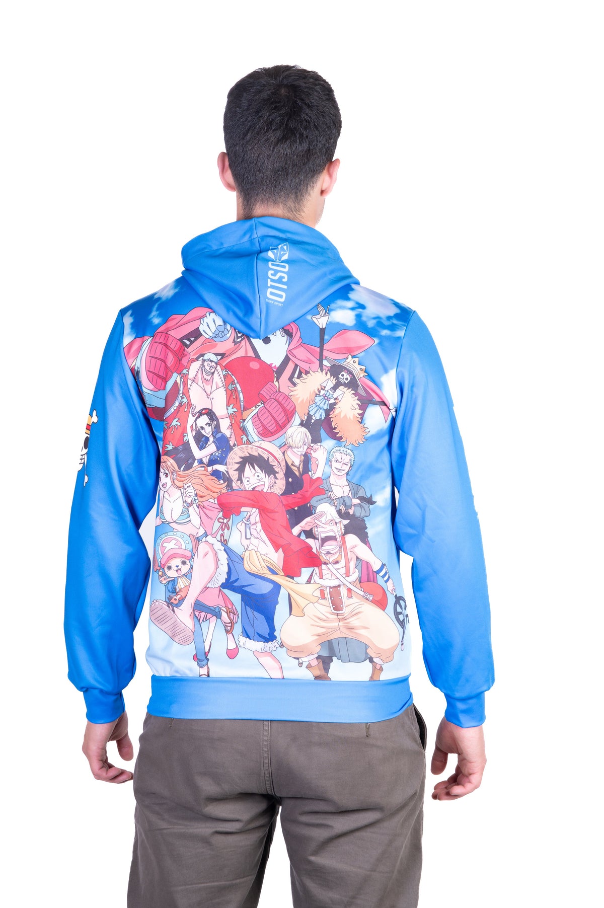 OTSO Hoodie - One piece fishman luffy and the crew blue – Produktansicht 9