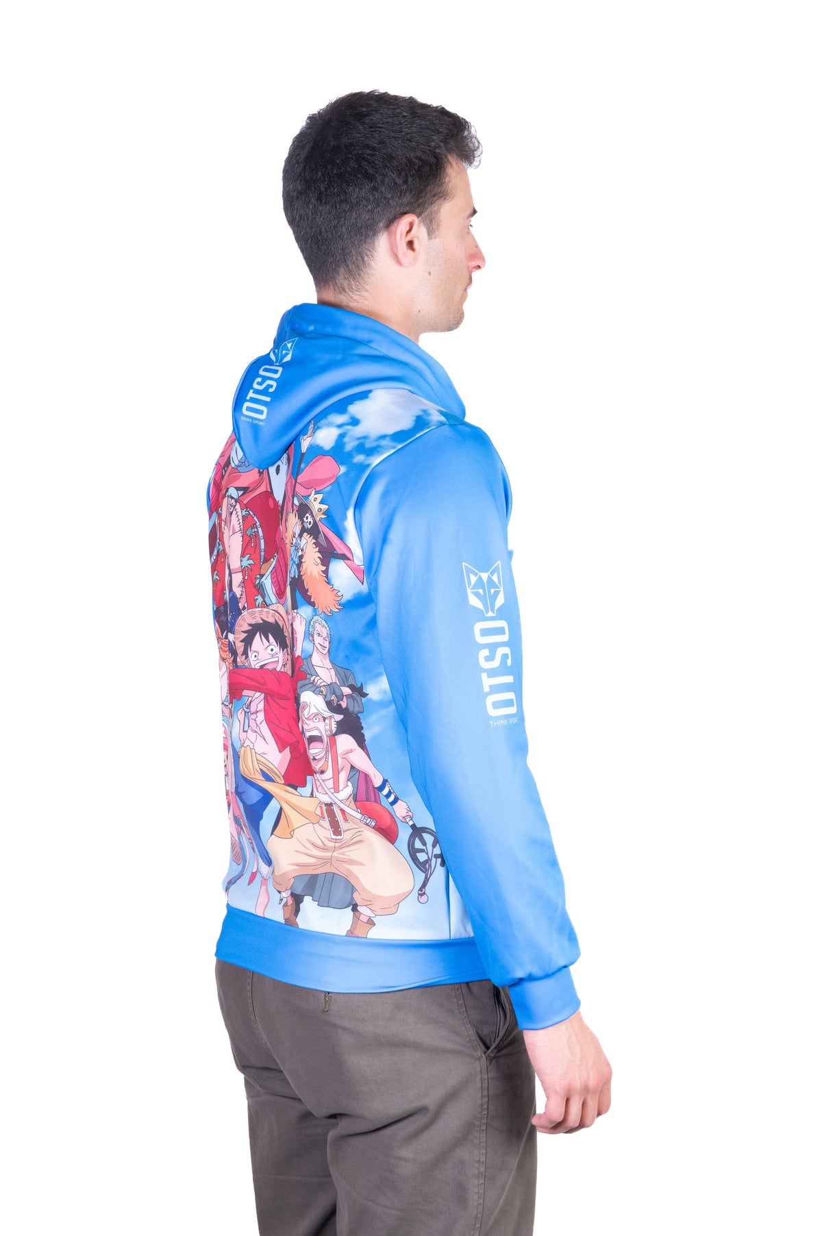 OTSO Hoodie - One piece fishman luffy and the crew blue – Produktansicht 6