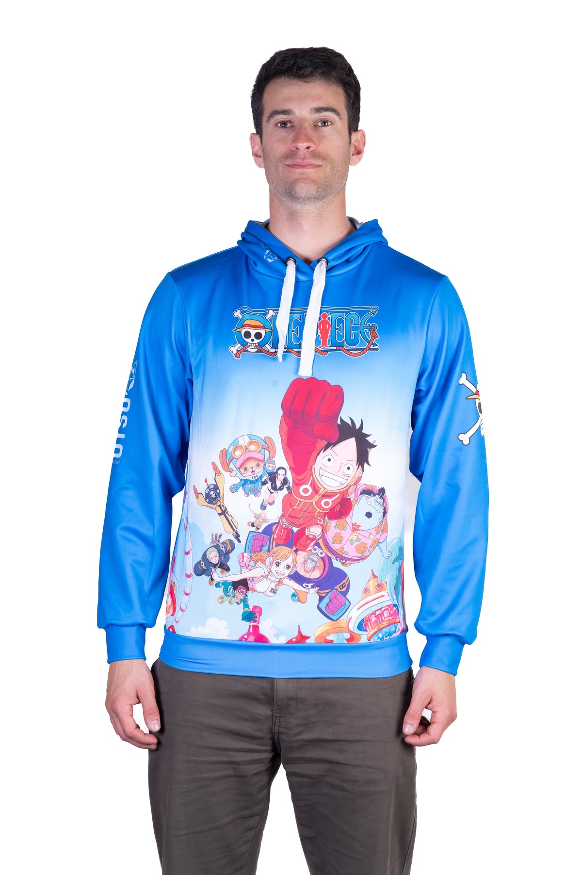 OTSO Hoodie - One piece egghead luffy straw hat crew blue – Produktansicht 4