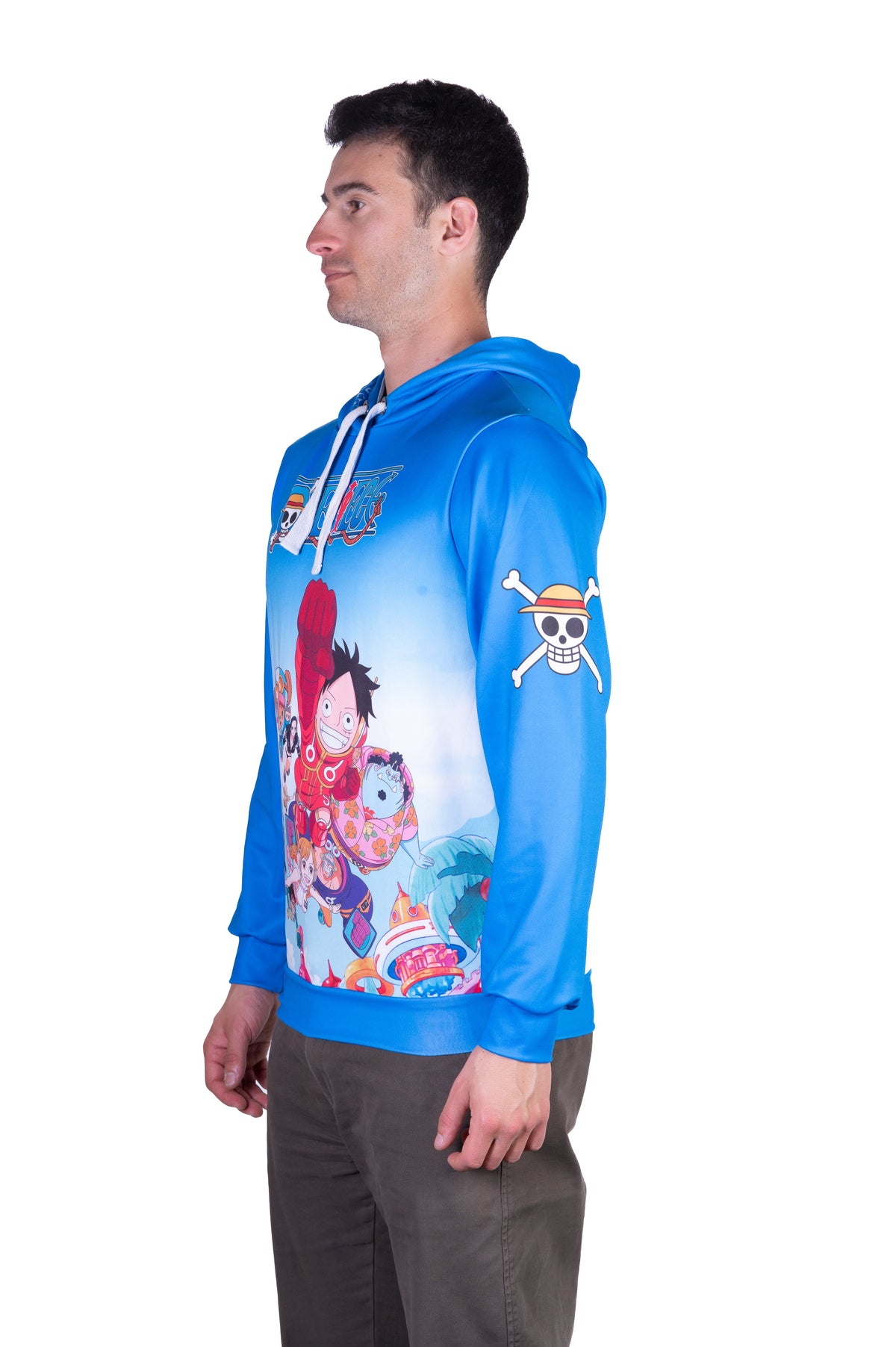OTSO Hoodie - One piece egghead luffy straw hat crew blue – Produktansicht 7