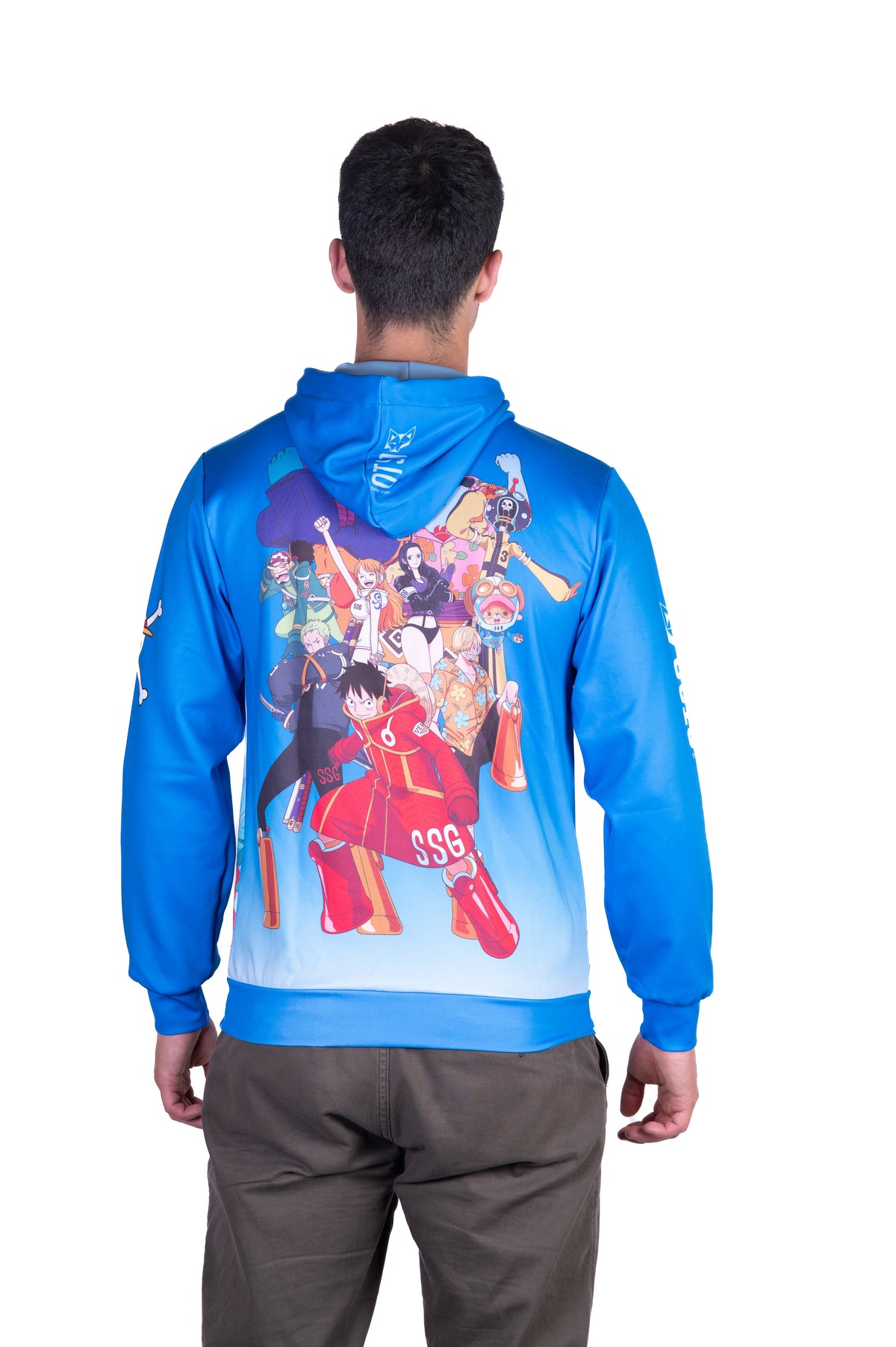 OTSO Hoodie - One piece egghead luffy straw hat crew blue – Produktansicht 9