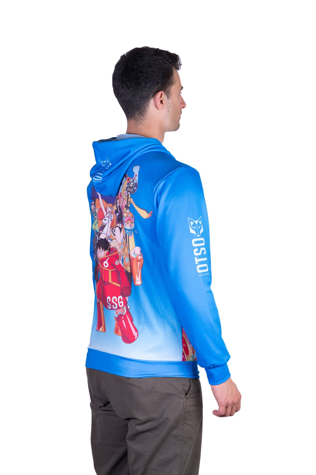 OTSO Hoodie - One piece egghead luffy straw hat crew blue – Produktansicht 6