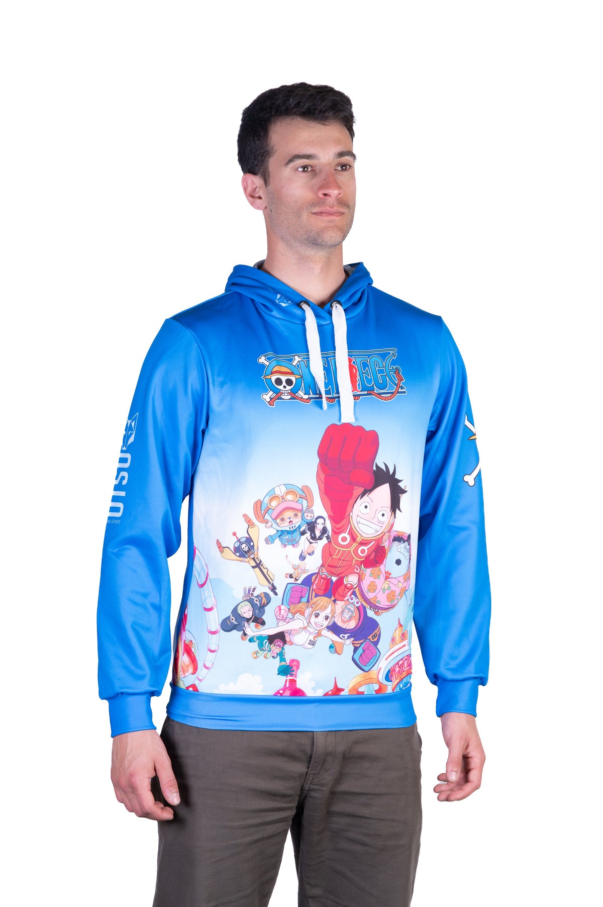 OTSO Hoodie - One piece egghead luffy straw hat crew blue – Produktansicht 5