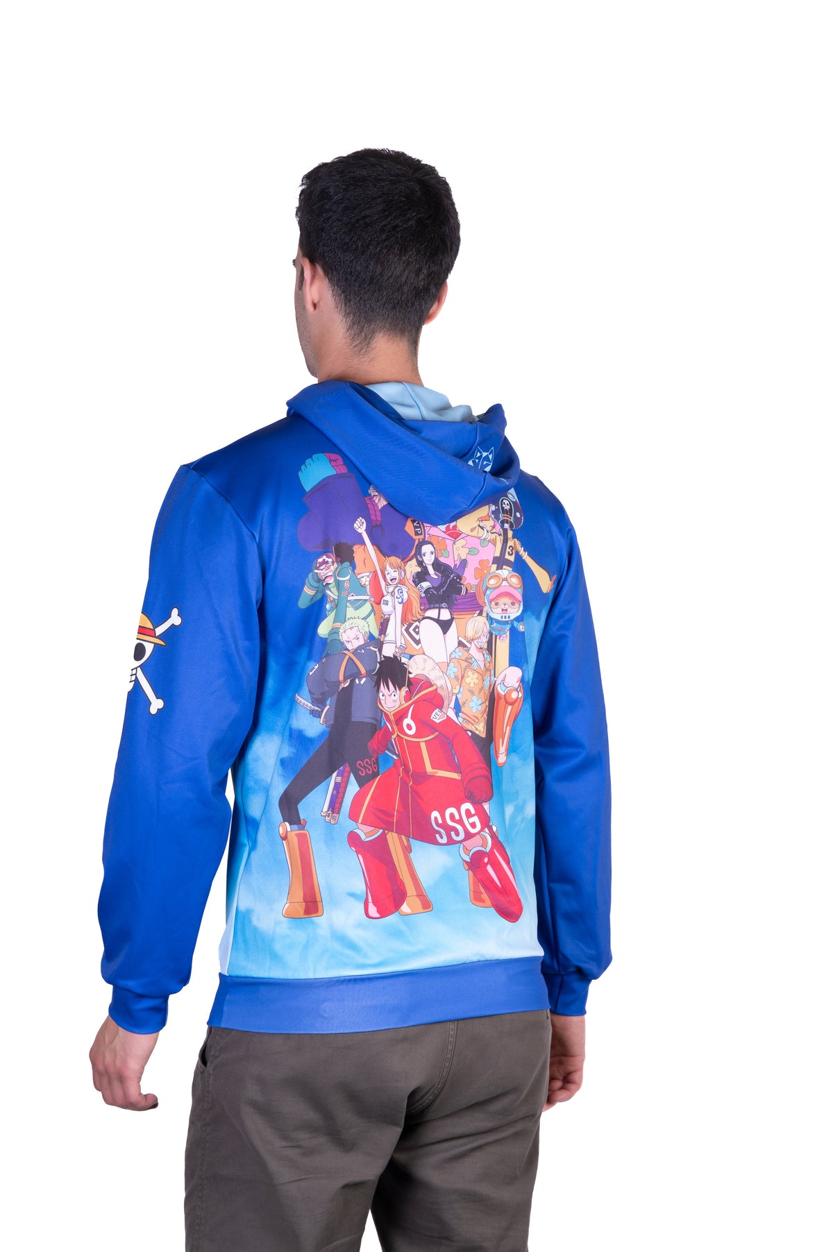 OTSO Hoodie - One piece egghead luffy and the crew blue – Produktansicht 8