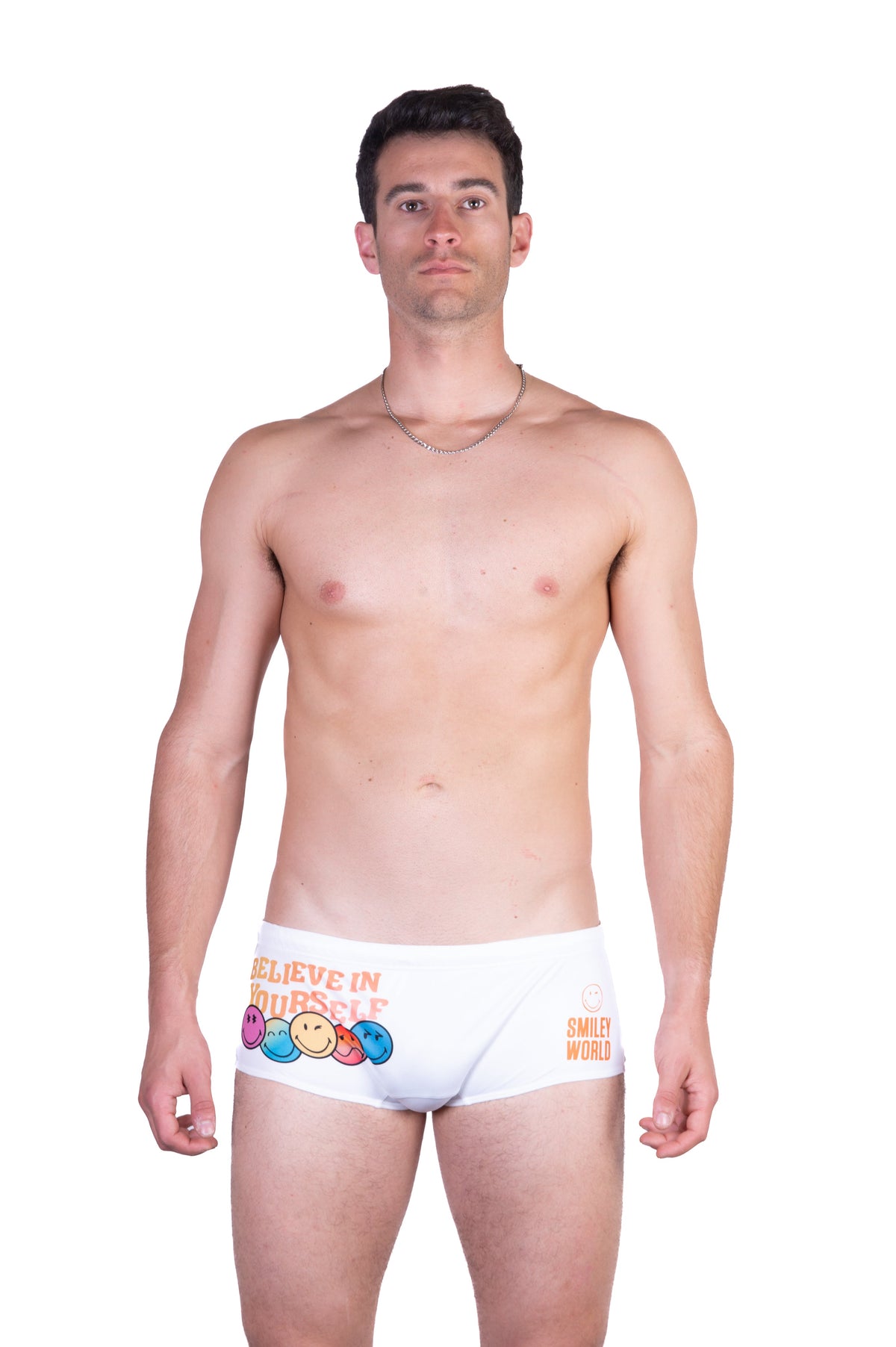 OTSO Herren Badehose Trunk - S.W.Smiley World Believe – Produktansicht 4