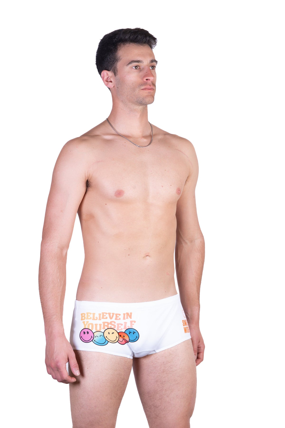 OTSO Herren Badehose Trunk - S.W.Smiley World Believe – Produktansicht 5