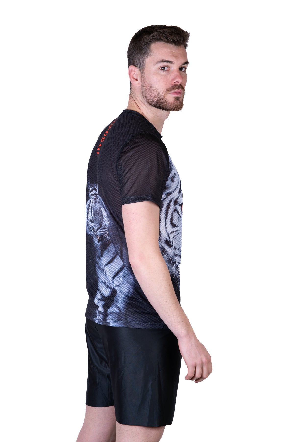 OTSO Herren Kurzarm-Funktionsshirt - Tiger – Produktansicht 5