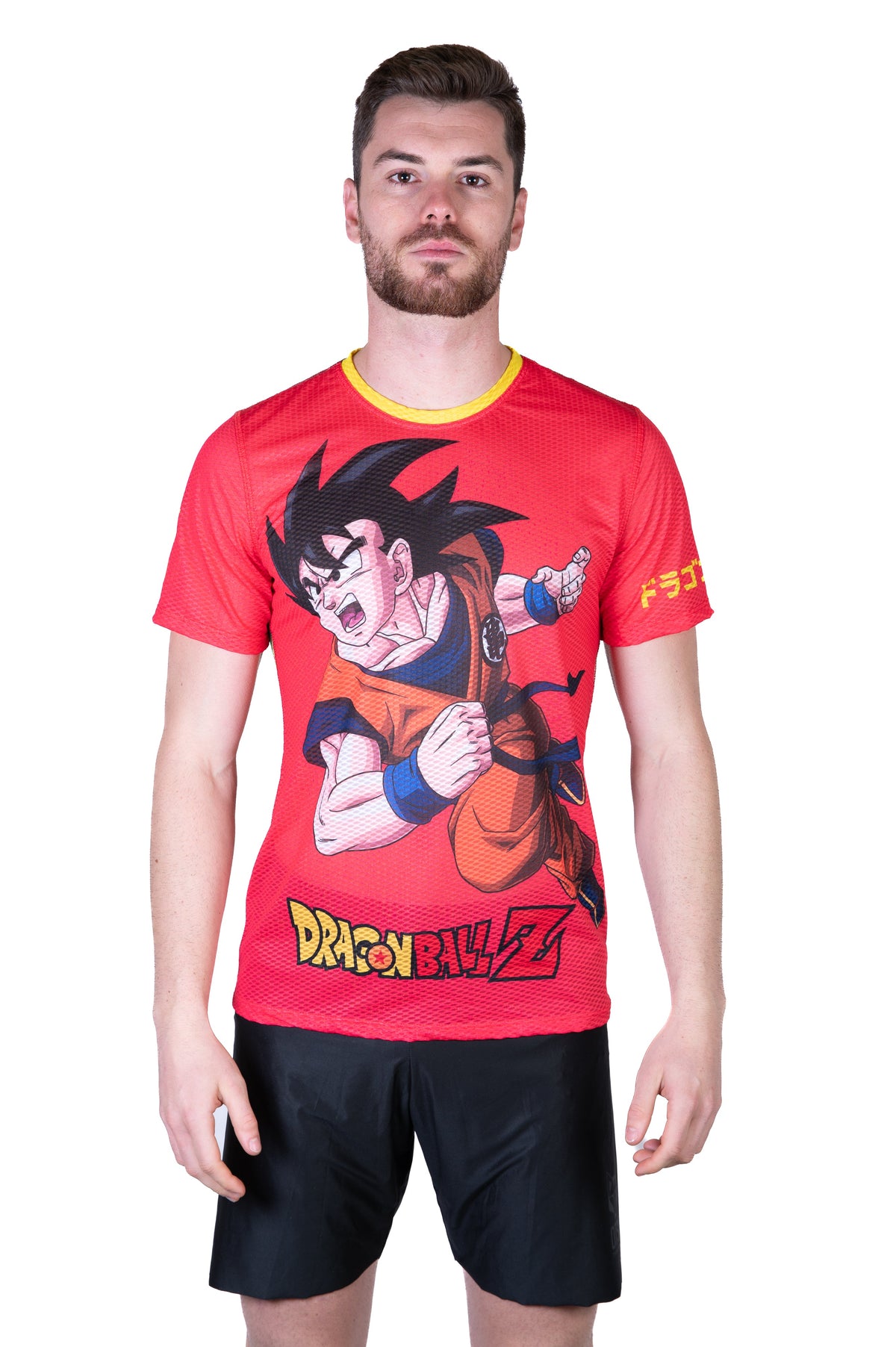 OTSO Herren Kurzarm-Funktionsshirt - Dragon Ball Z Goku Shenron – Produktansicht 3