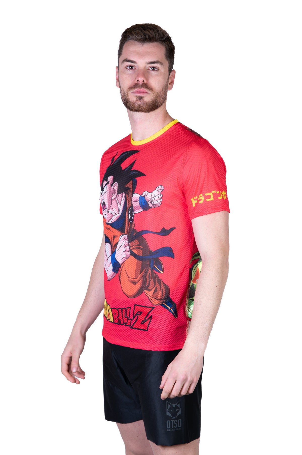 OTSO Herren Kurzarm-Funktionsshirt - Dragon Ball Z Goku Shenron – Produktansicht 4