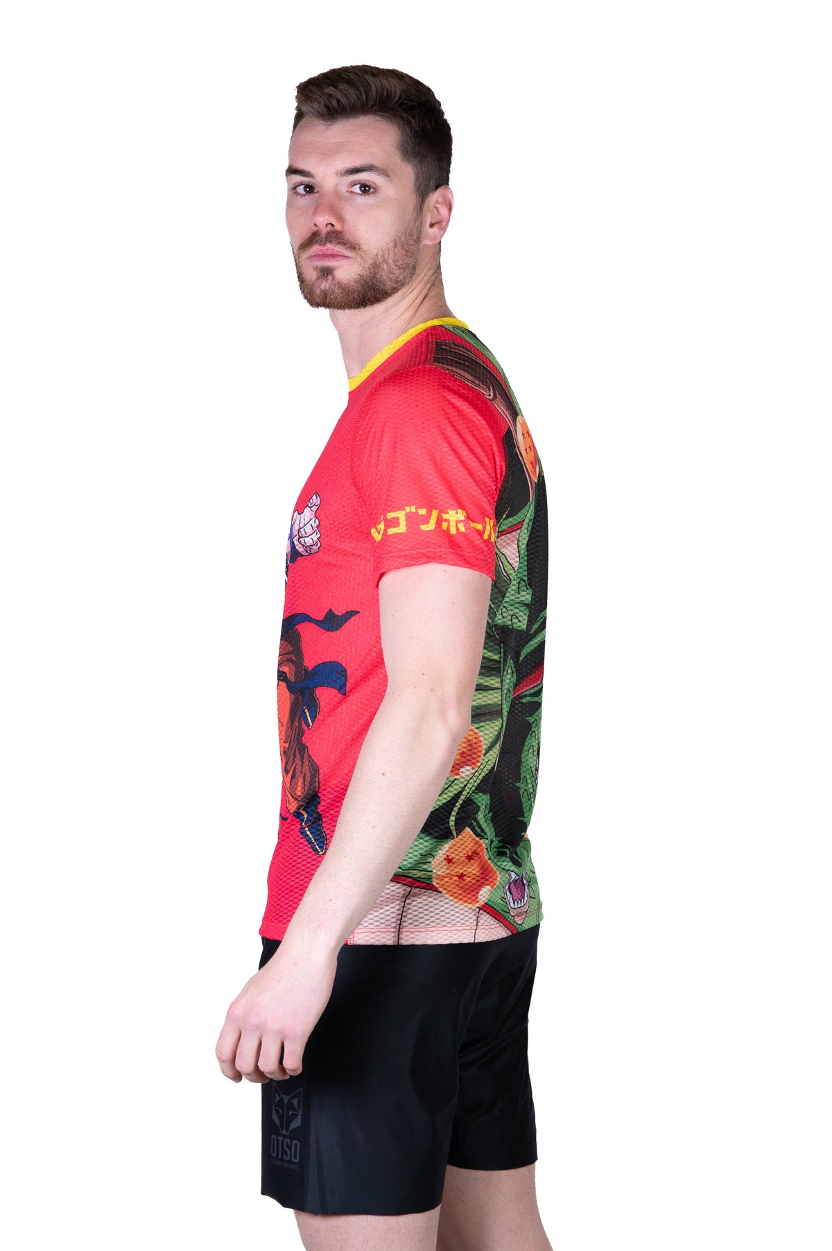 OTSO Herren Kurzarm-Funktionsshirt - Dragon Ball Z Goku Shenron – Produktansicht 6