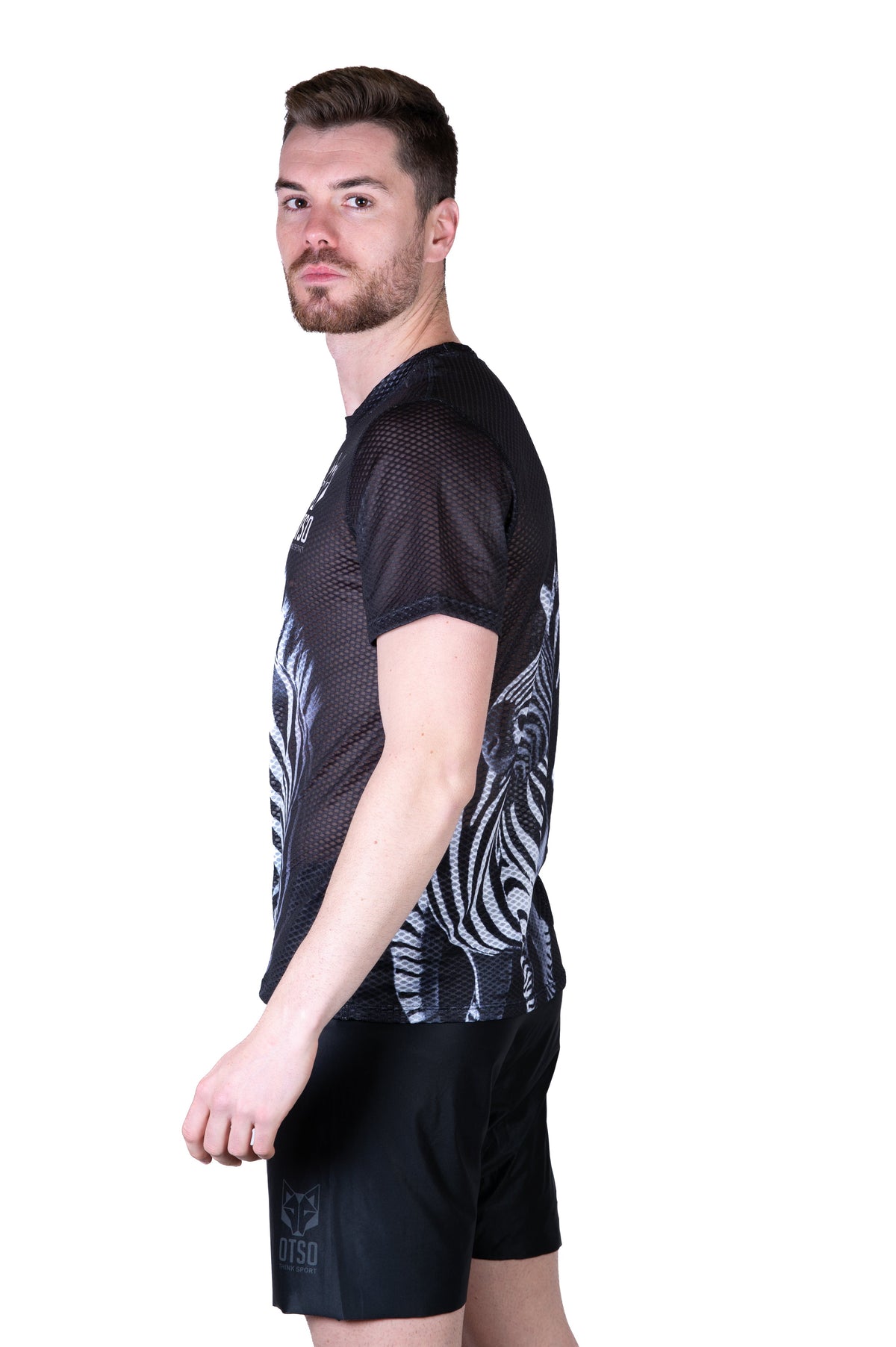 OTSO Herren Kurzarm-Funktionsshirt - Zebra – Produktansicht 6