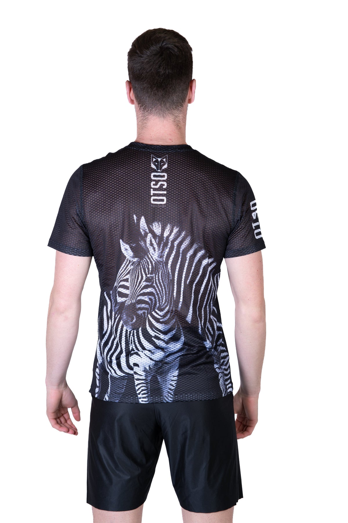 OTSO Herren Kurzarm-Funktionsshirt - Zebra – Produktansicht 7
