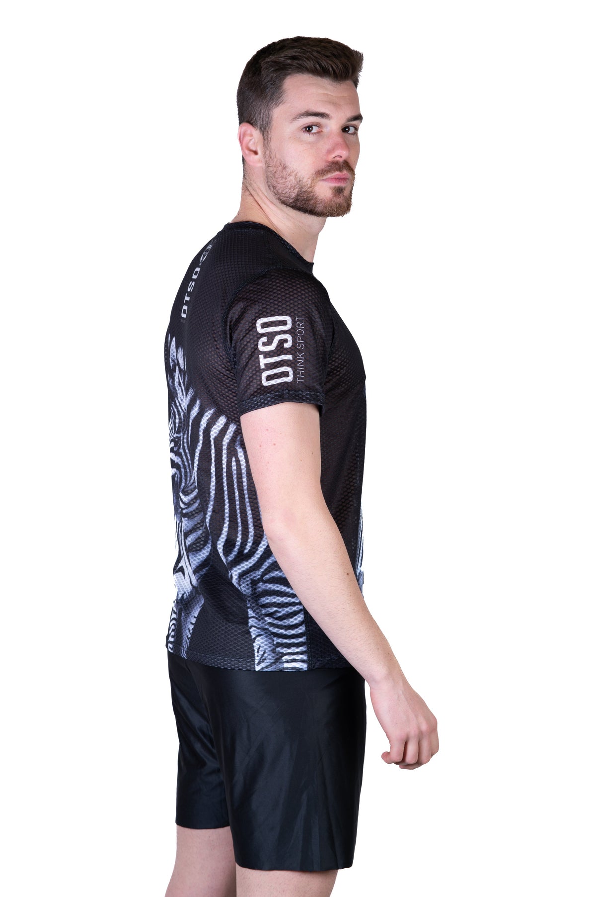 OTSO Herren Kurzarm-Funktionsshirt - Zebra – Produktansicht 5