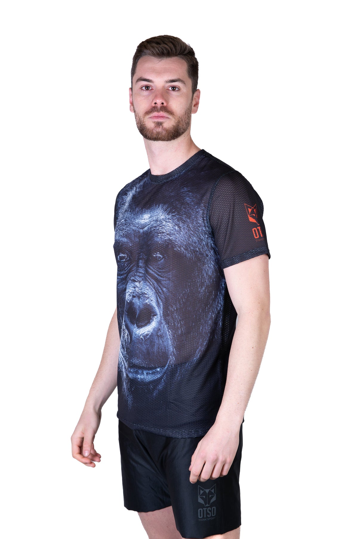 OTSO Herren Kurzarm-Funktionsshirt - Gorilla – Produktansicht 4