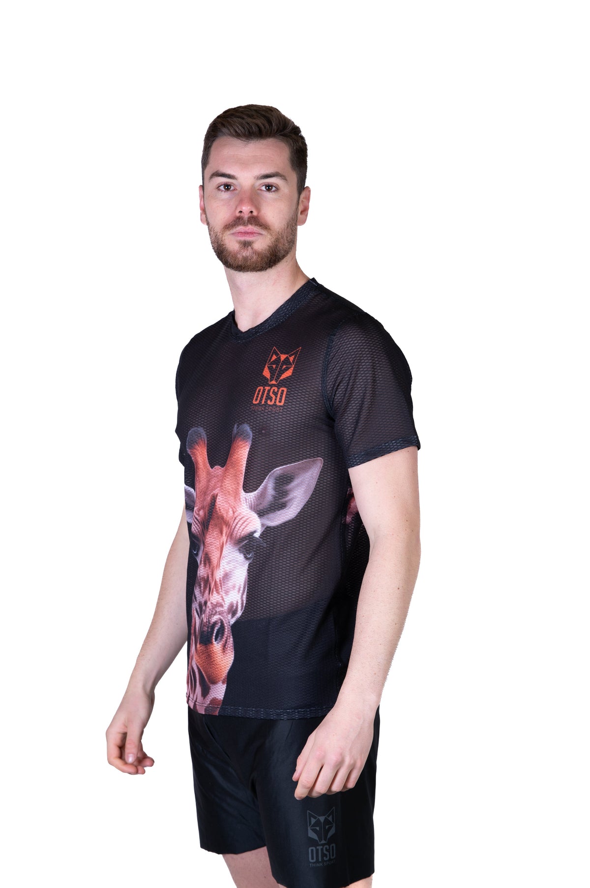 OTSO Herren Kurzarm-Funktionsshirt - Giraffe – Produktansicht 4