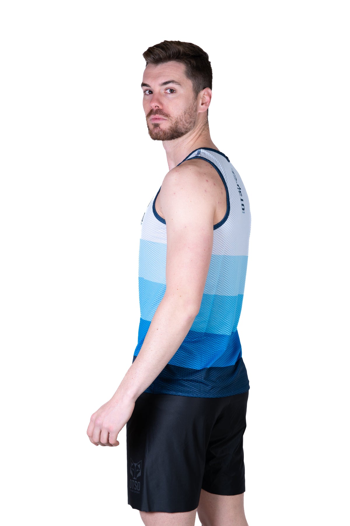 OTSO Herren Lauf-Singlet - Blue – Produktansicht 6
