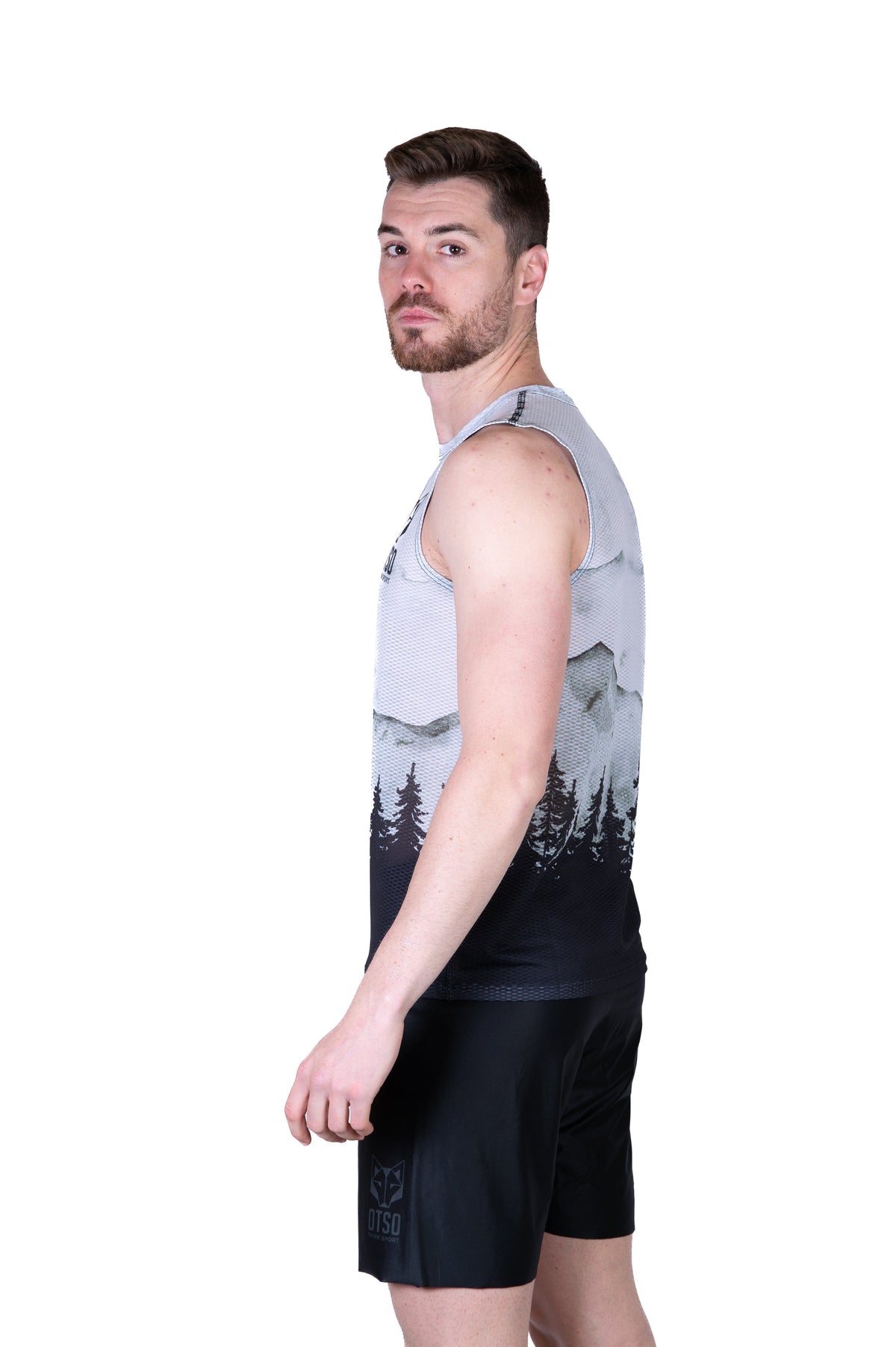 OTSO Herren Lauf-Tanktop - Green Forest – Produktansicht 6
