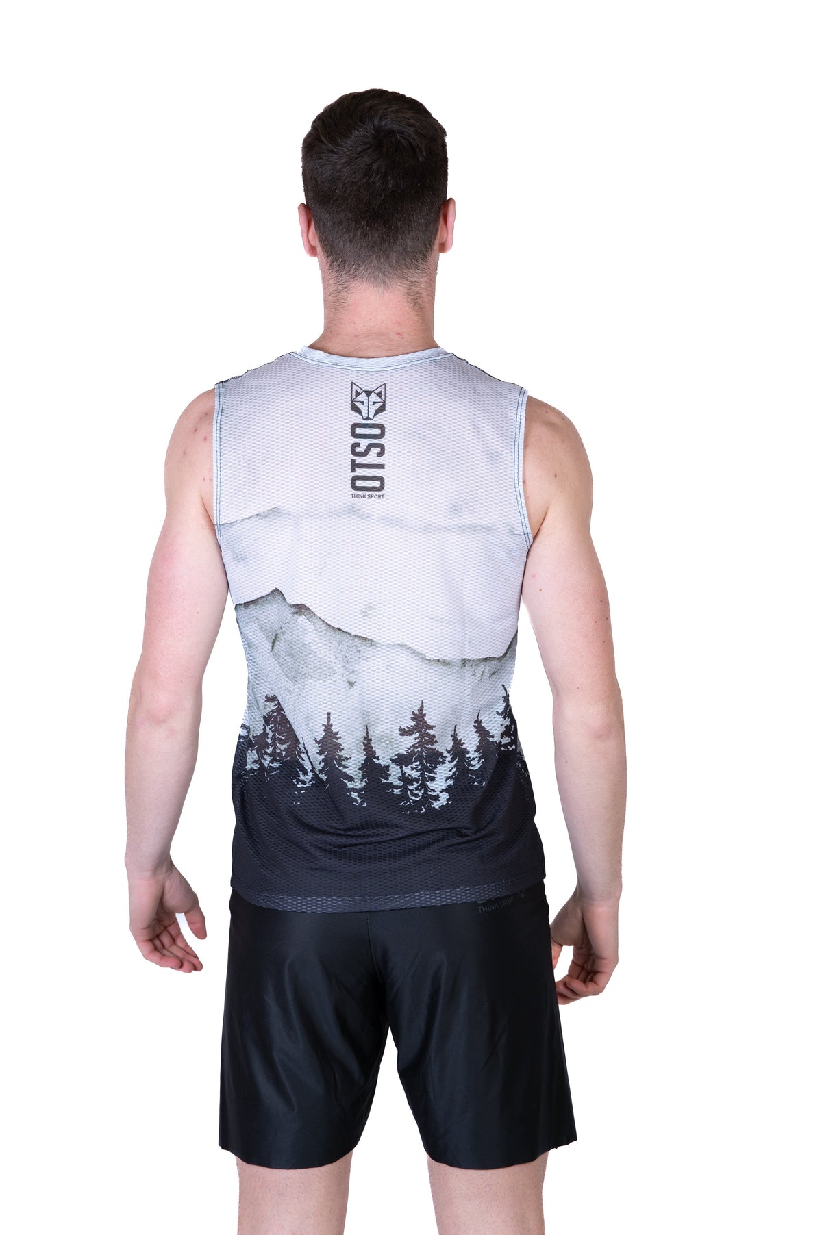 OTSO Herren Lauf-Tanktop - Green Forest – Produktansicht 7