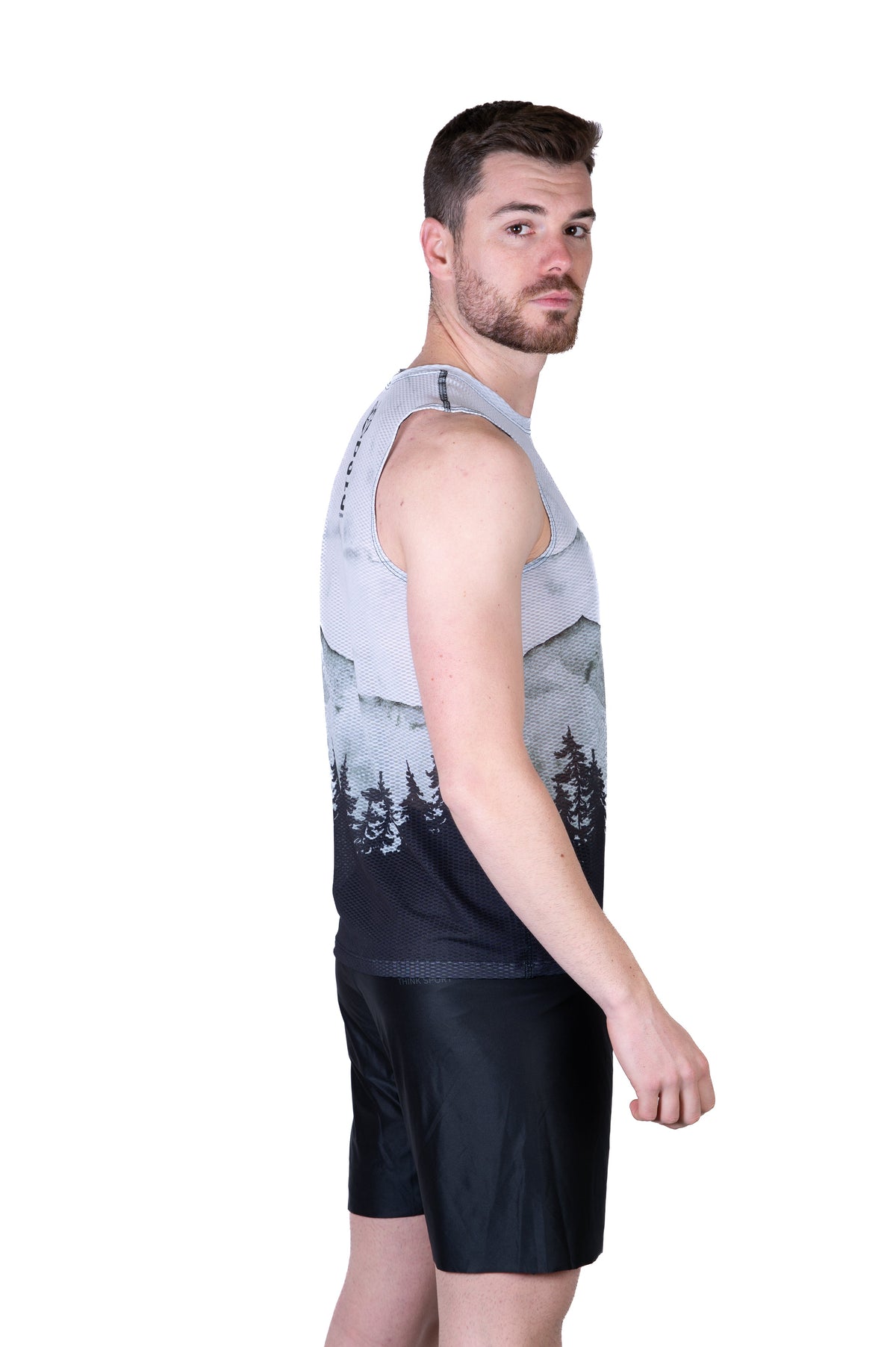 OTSO Herren Lauf-Tanktop - Green Forest – Produktansicht 5